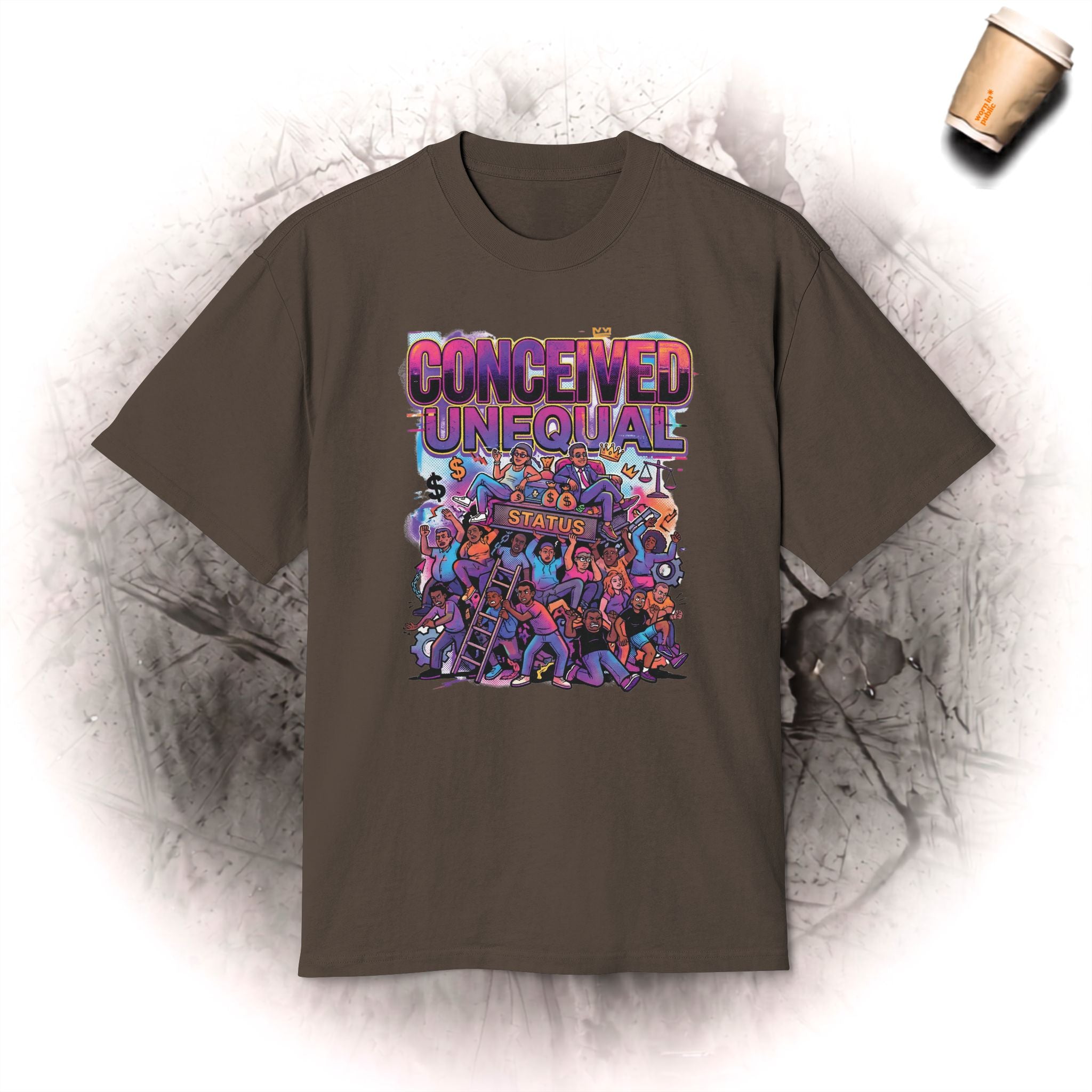 Conceived Unequal | Oversized Unisex Graphic Tee for People Who Were Never Going to Fit the Mold