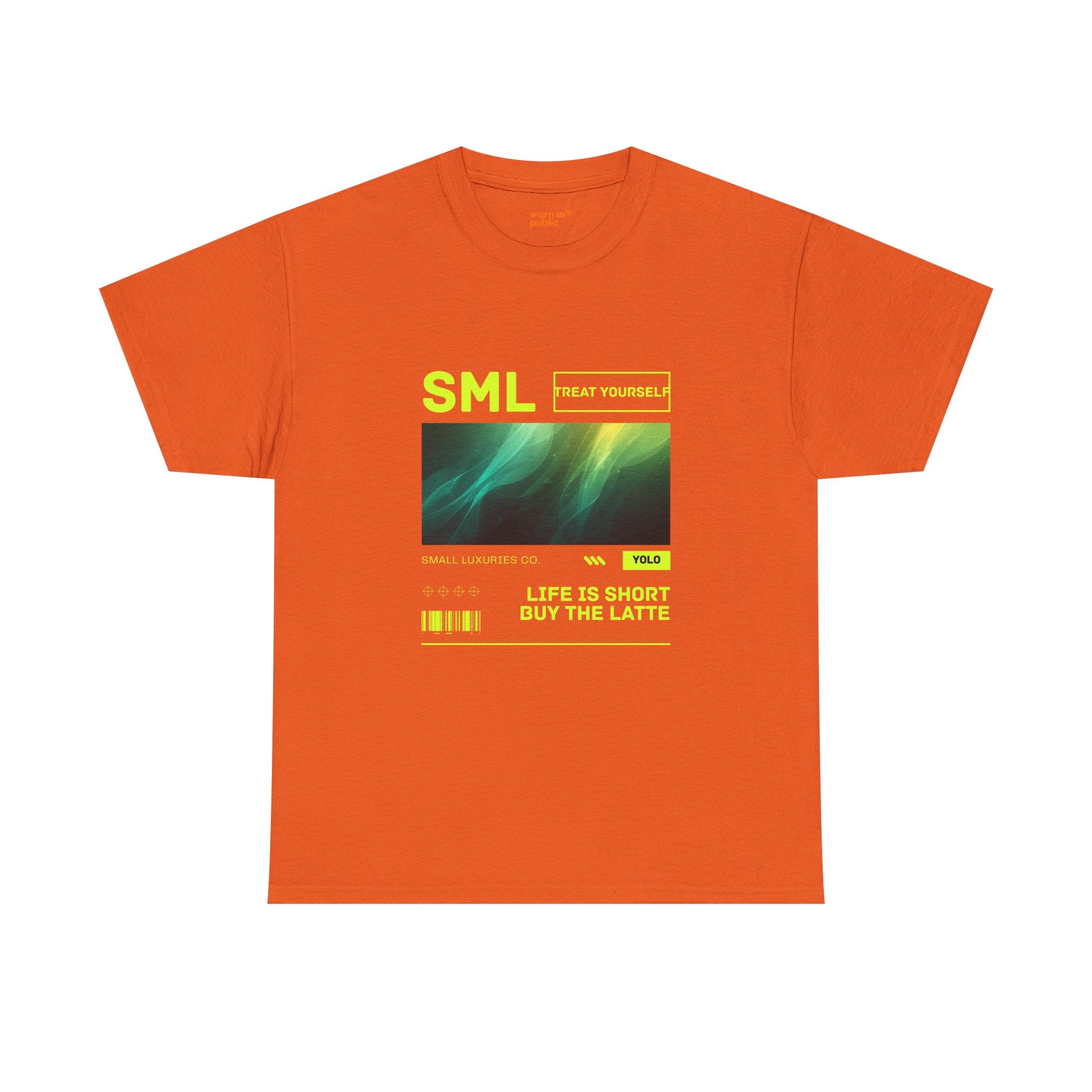Luxuries of Life Neon Abstract Wave T-Shirt | Barcode Graphic Tee
