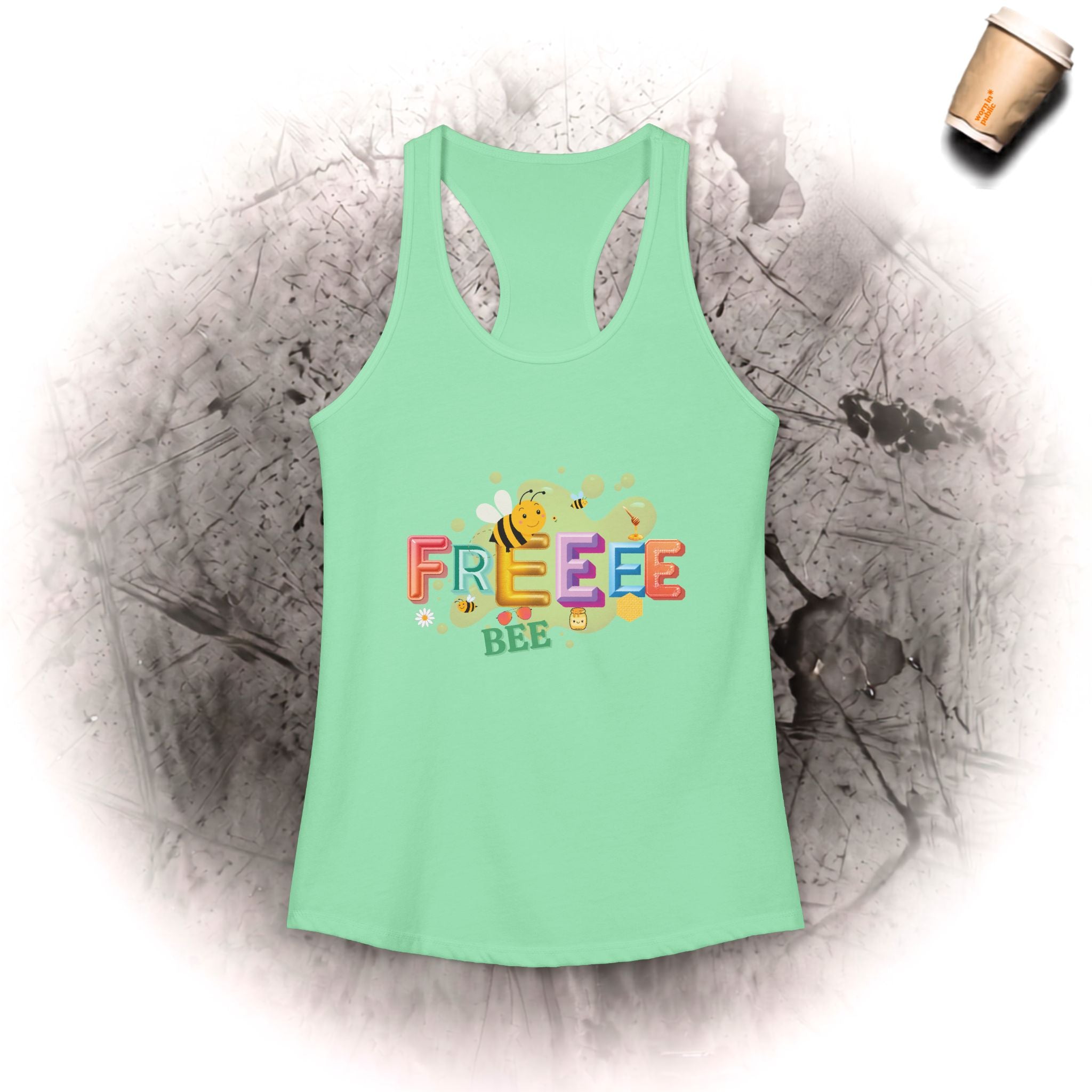 Free Bee Damen Racerback Tanktop | Leichtes Damen Ideal-Oberteil