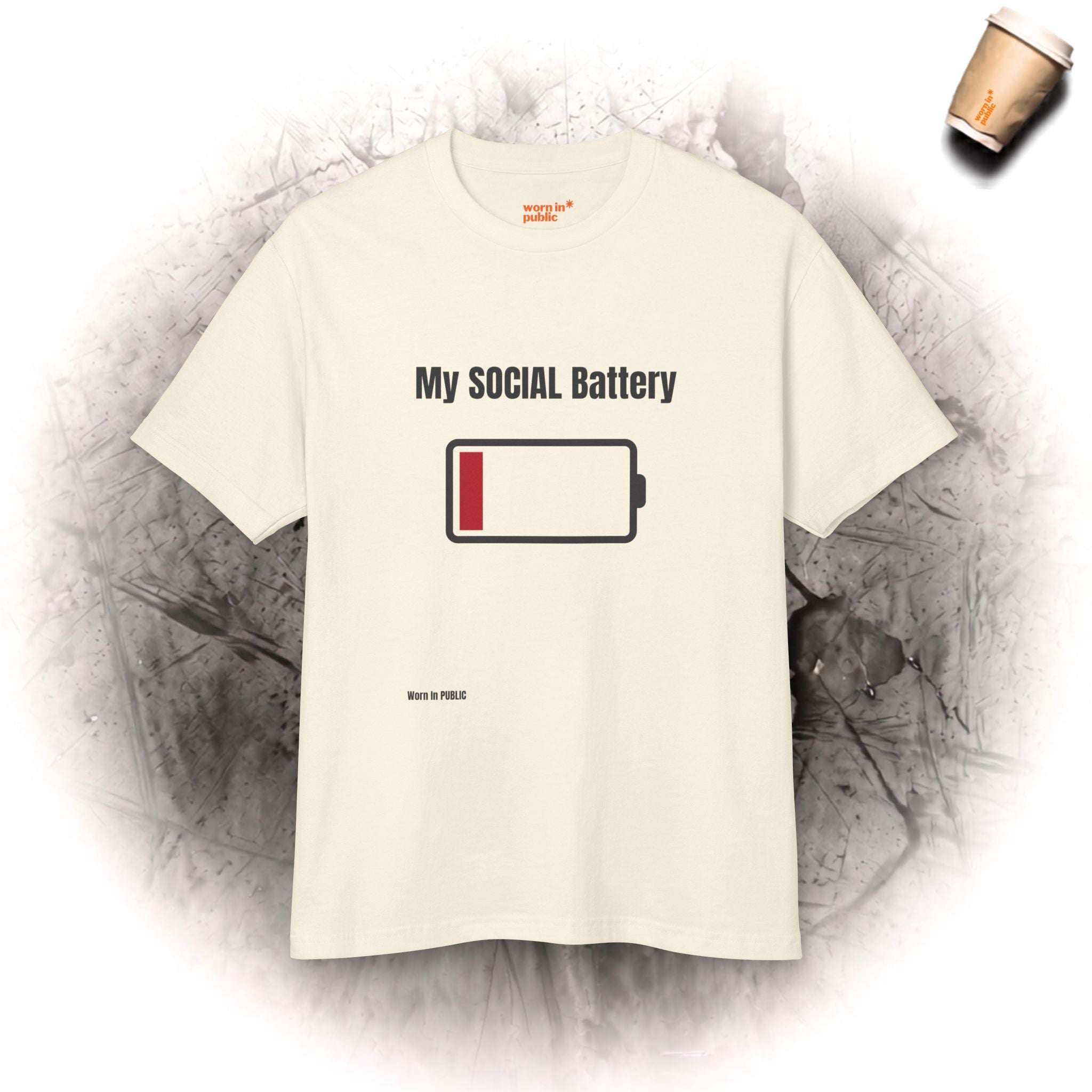My Social Battery | Low Power Mode Graphic Tee for Introverts Running on Empty