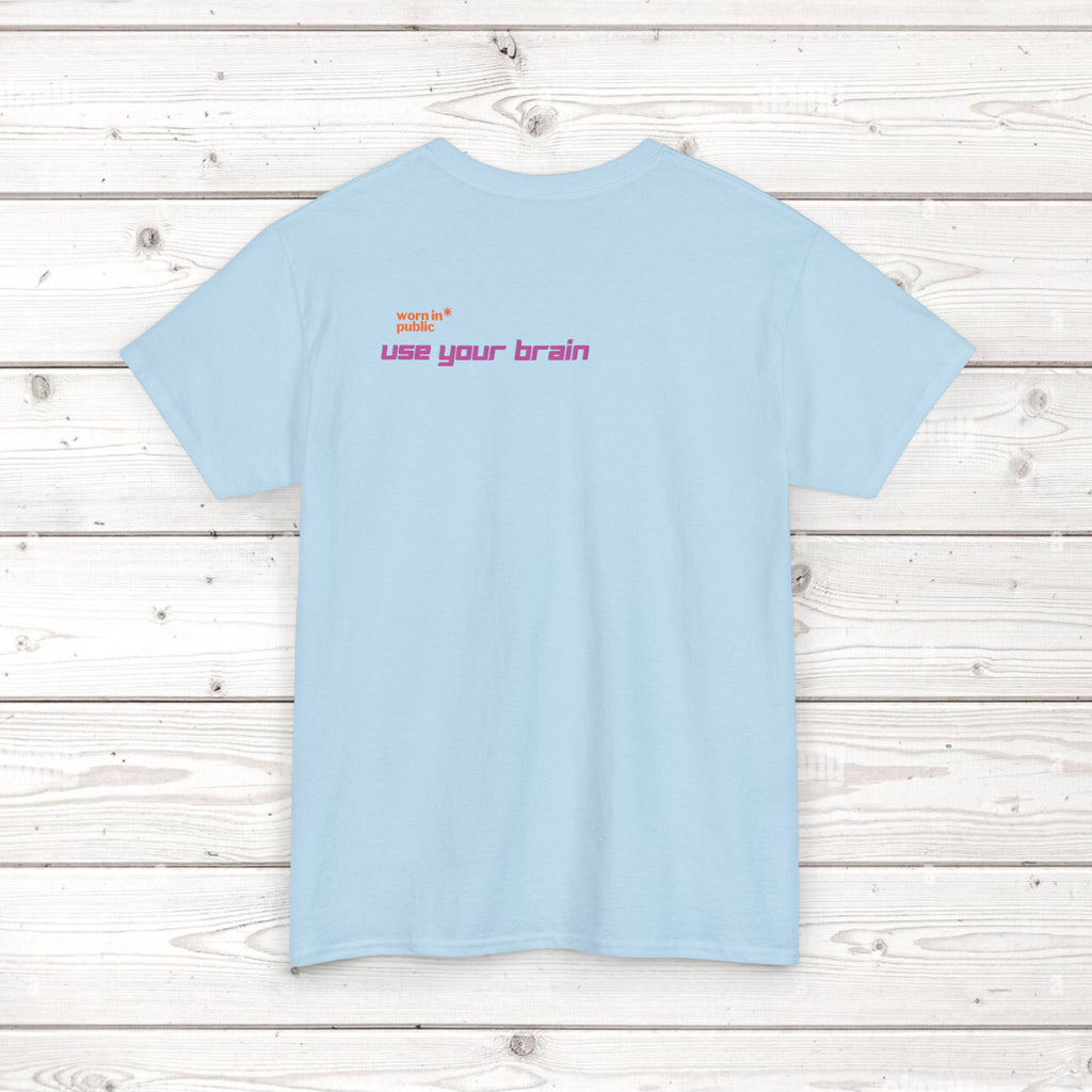Brain User or Abuser GEN Z Unisex Tee — Retro Cyberpunk "Use Your Brain" Graphic T-Shirt