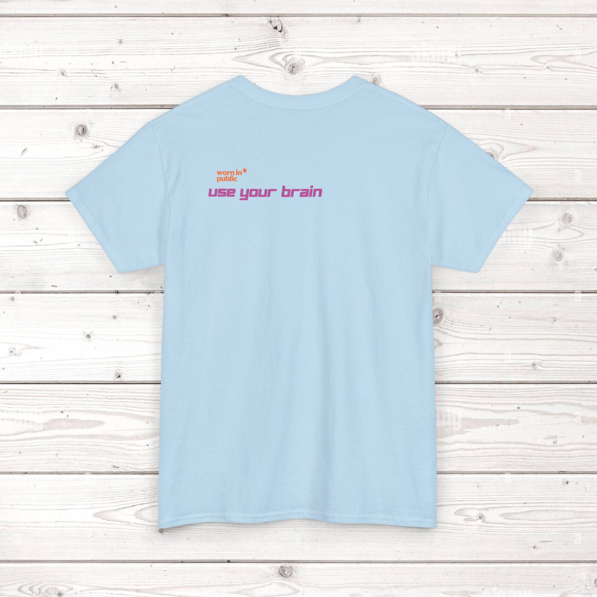 Brain User or Abuser GEN Z Unisex Tee — Retro Cyberpunk "Use Your Brain" Graphic T-Shirt