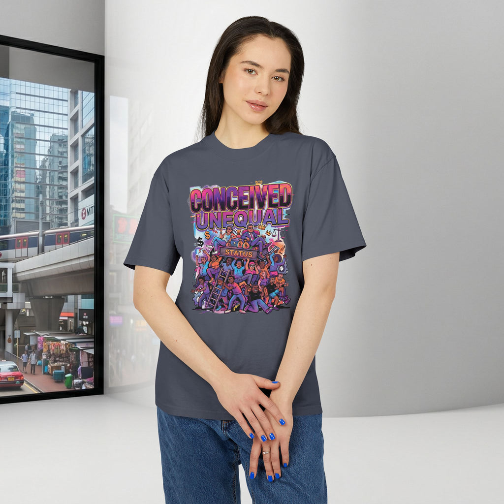 Conceived Unequal | Oversized Boxy Graphic Tee
