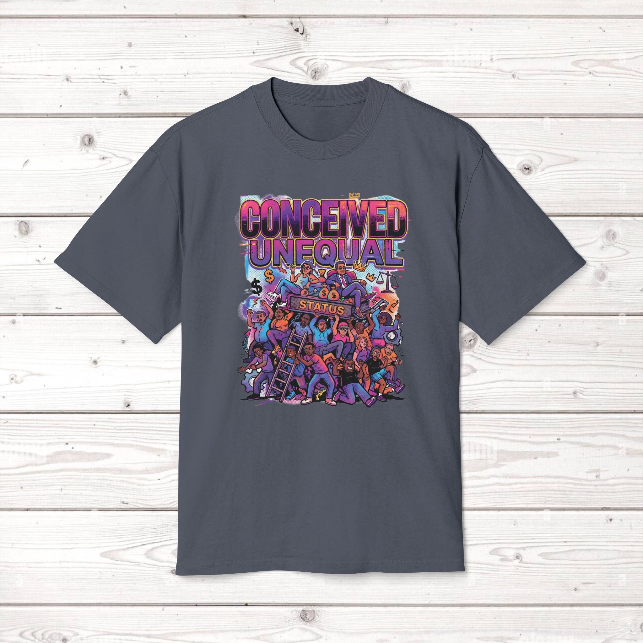 Conceived Unequal | Oversized Boxy Graphic Tee