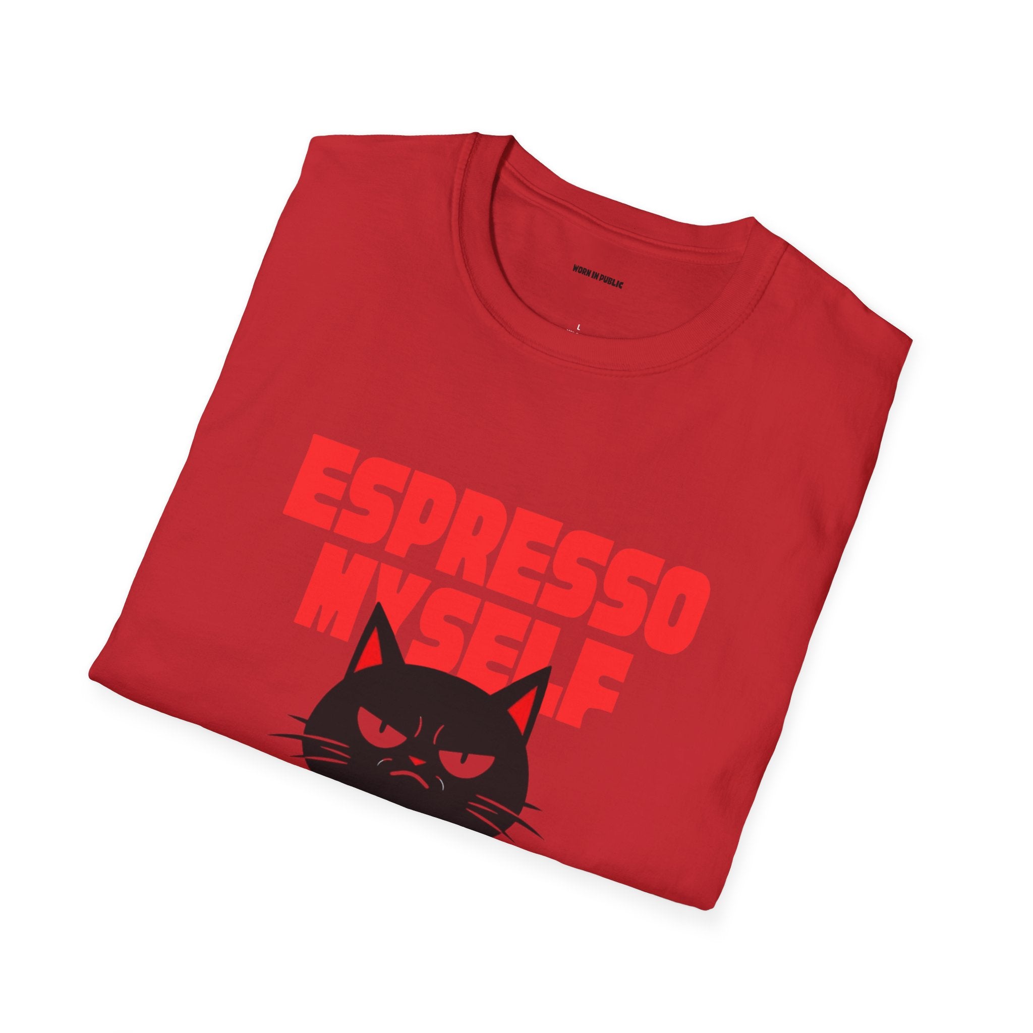 Espresso Myself Cat T-Shirt | Funny Coffee Addict Graphic Tee