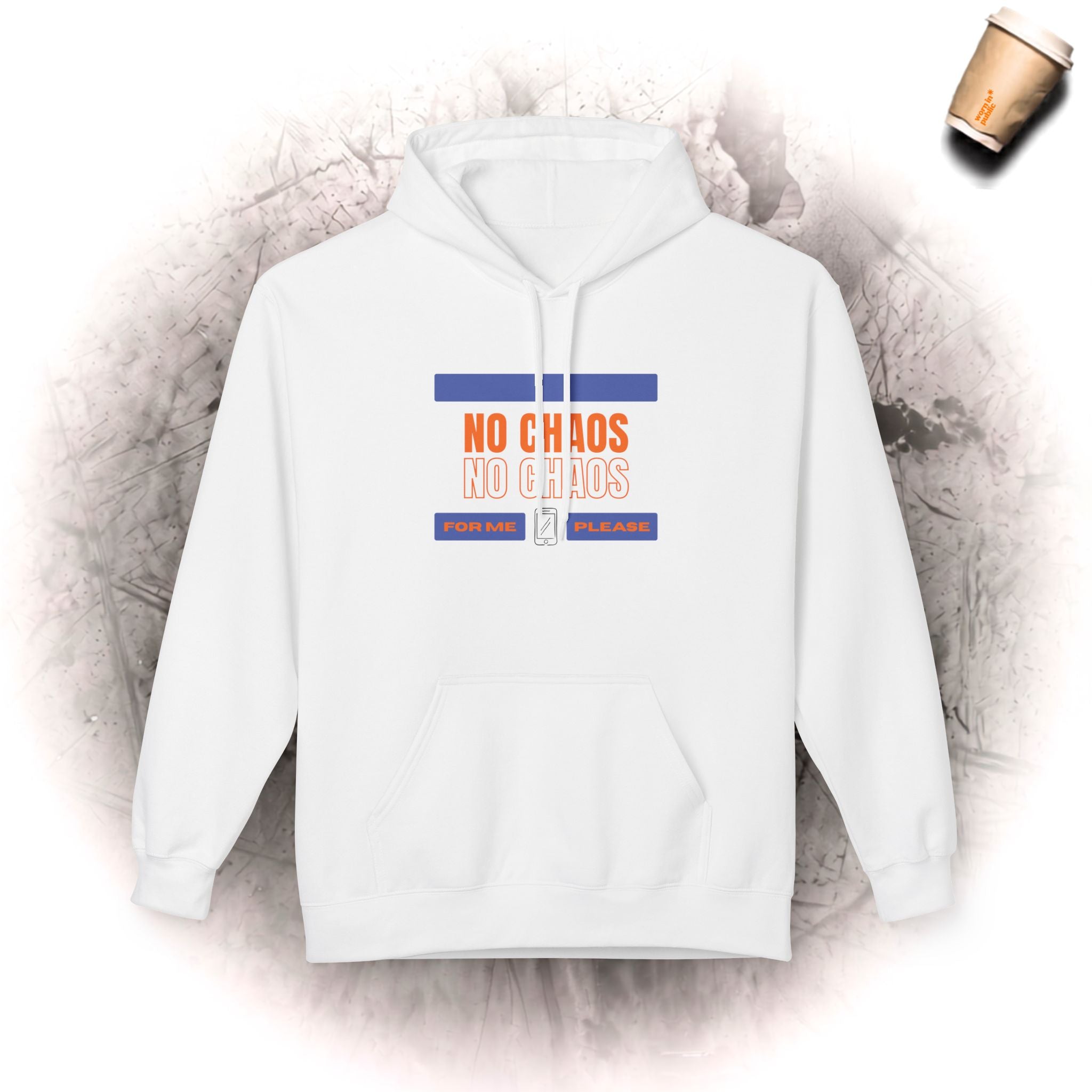 No Chaos Hoodie | Minimalistischer motivierender Kapuzenpullover