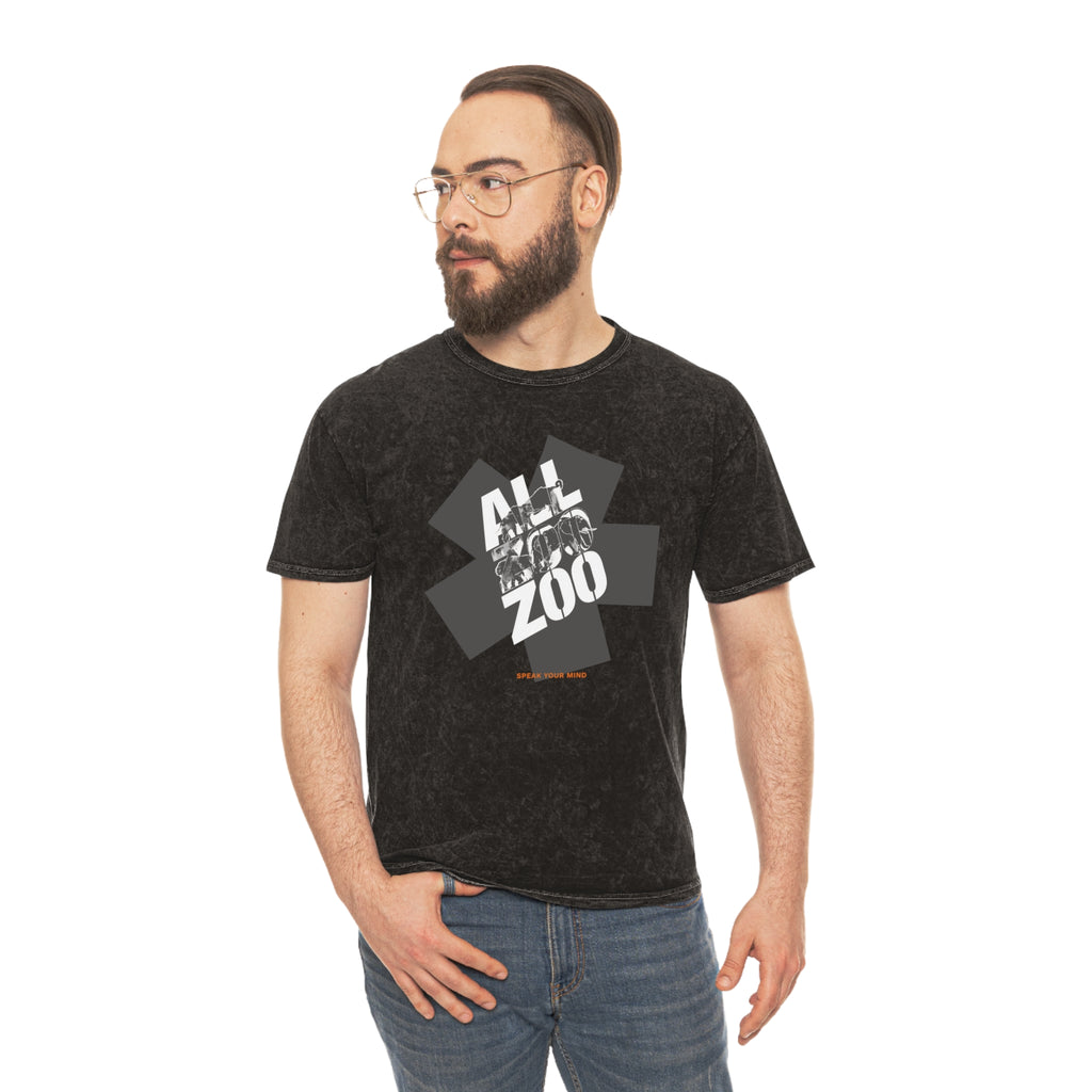 All Zoo Graphic Premium Mineral Wash T-Shirt | Vintage Washed Animal Graphic Tee