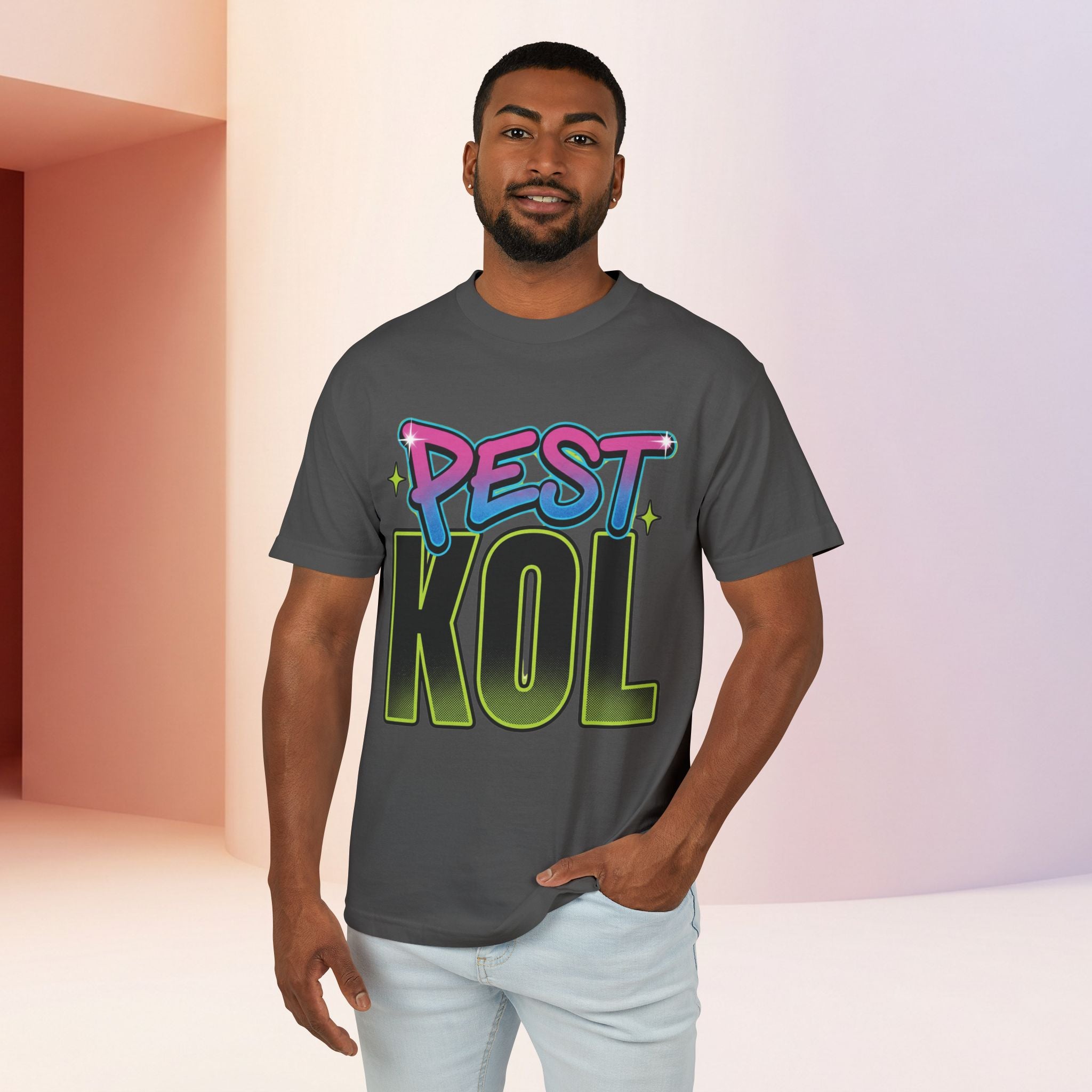 Pest Kol | Retro Unisex Streetwear Graphic Tee with Bold Lettering