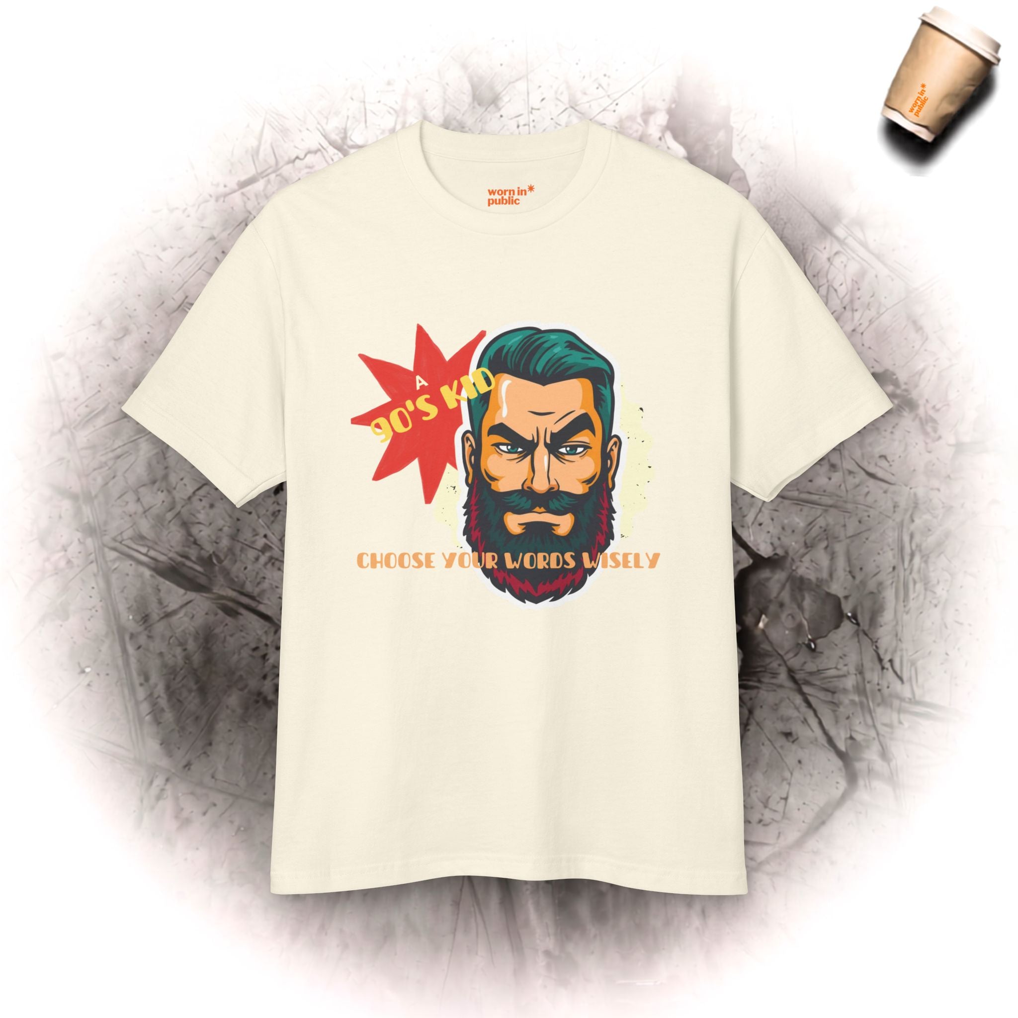 Born in the 90's comes with a beard T-Shirt | T-Shirt für echte Männer