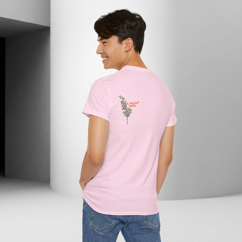 Unisex Botanical Tee — "Feel Free to Be Bored" Graphic T-Shirt