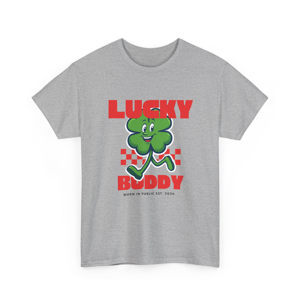 Lucky Buddy Clover T-Shirt | Retro Checker St. Patrick's Day Graphic Tee