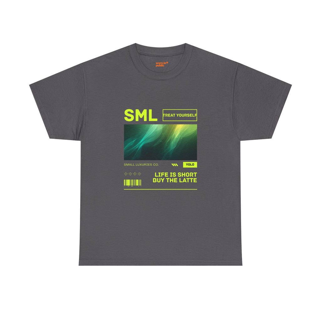 Luxuries of Life Neon Abstract Wave T-Shirt | Barcode Graphic Tee