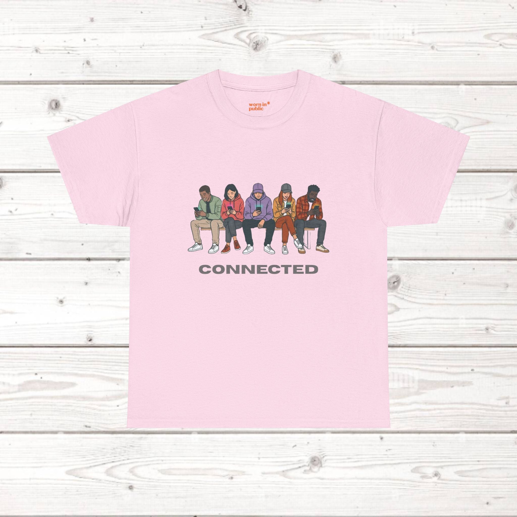 Connected Friends Graphic Tee – Casual Unisex Crewneck Shirt