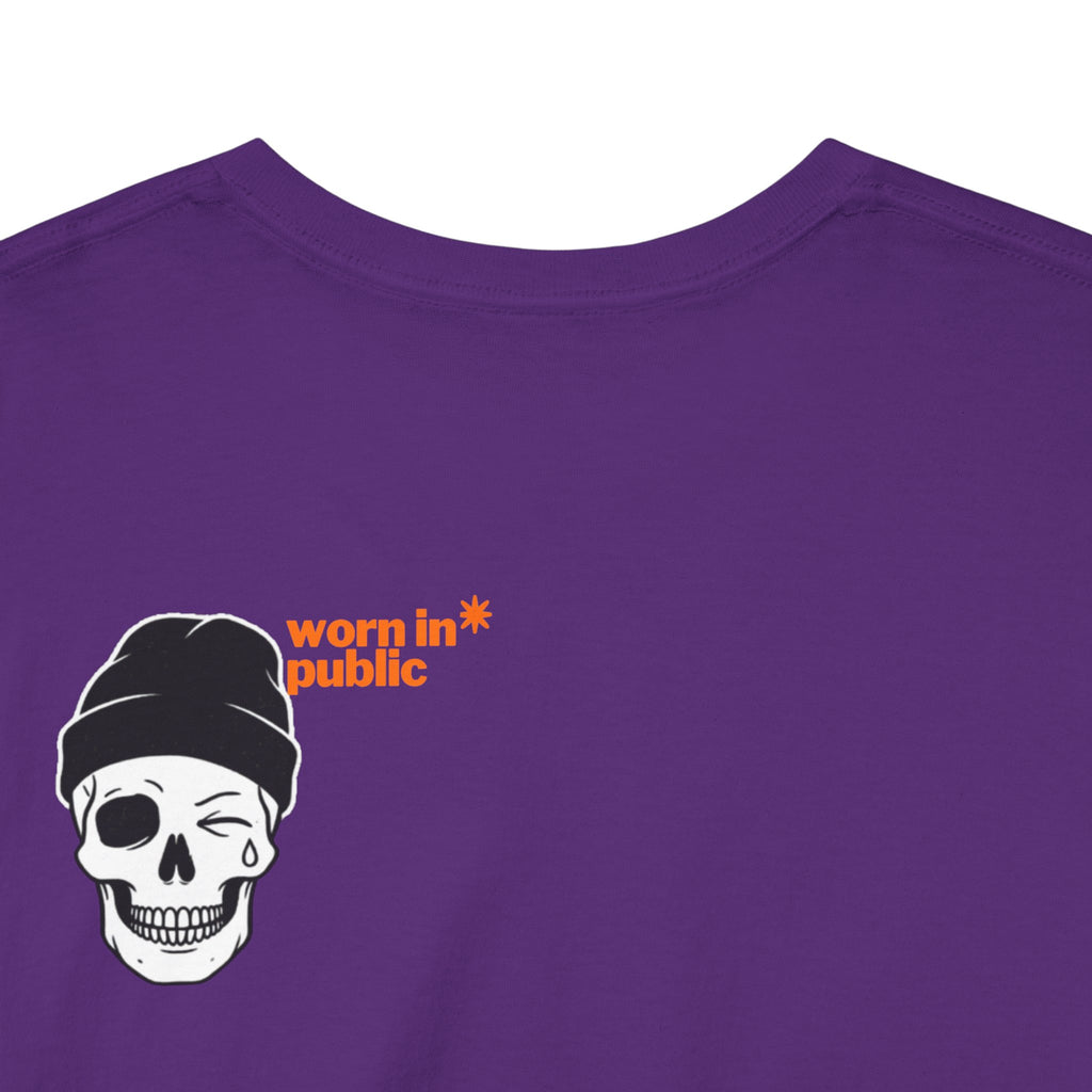 Too Tired To Care Skull T-Shirt | Funny Sarcastic Graphic Tee for the Exhausted