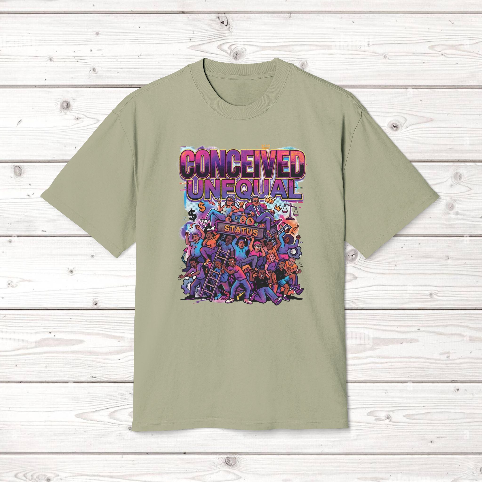 Conceived Unequal | Oversized Boxy Graphic Tee
