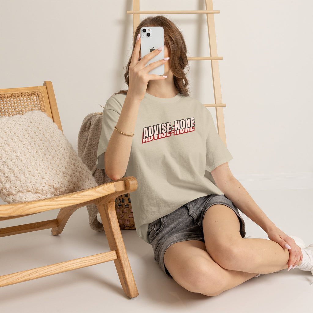 Advise None | Retro Slanted Unisex Graphic Tee