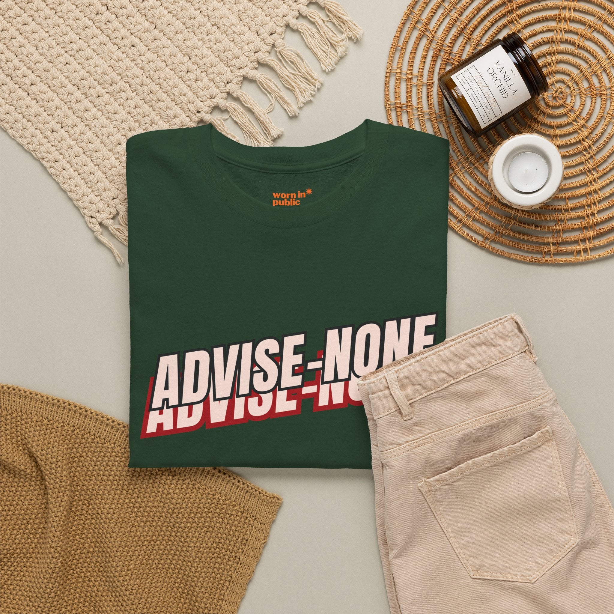 Advise None | Retro Slanted Unisex Graphic Tee