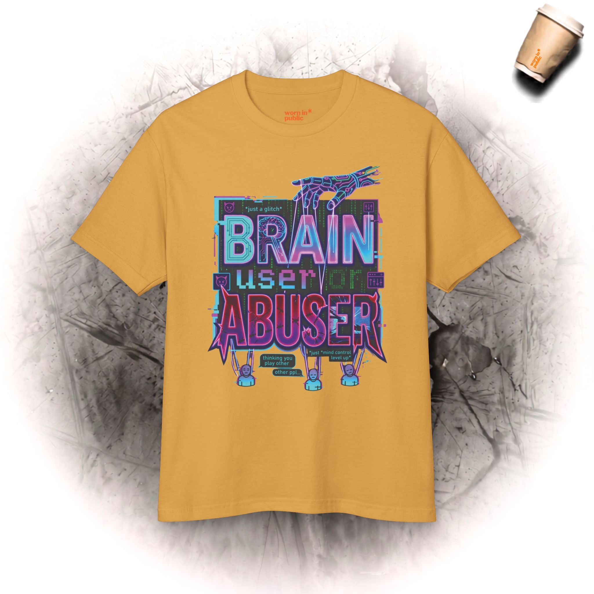 Brain User or Abuser GEN Z | Retro Cyberpunk Graphic Tee
