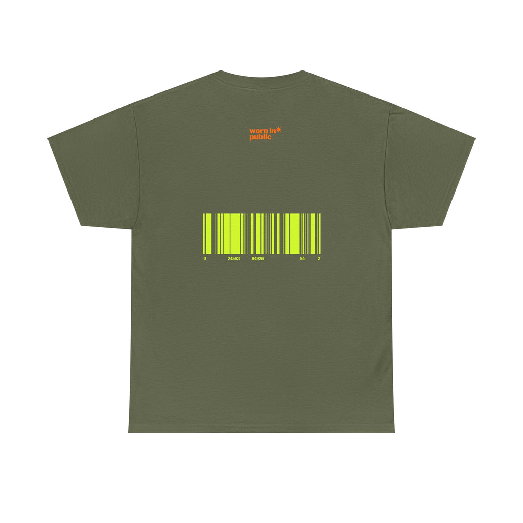 Luxuries of Life Neon Abstract Wave T-Shirt | Barcode Graphic Tee