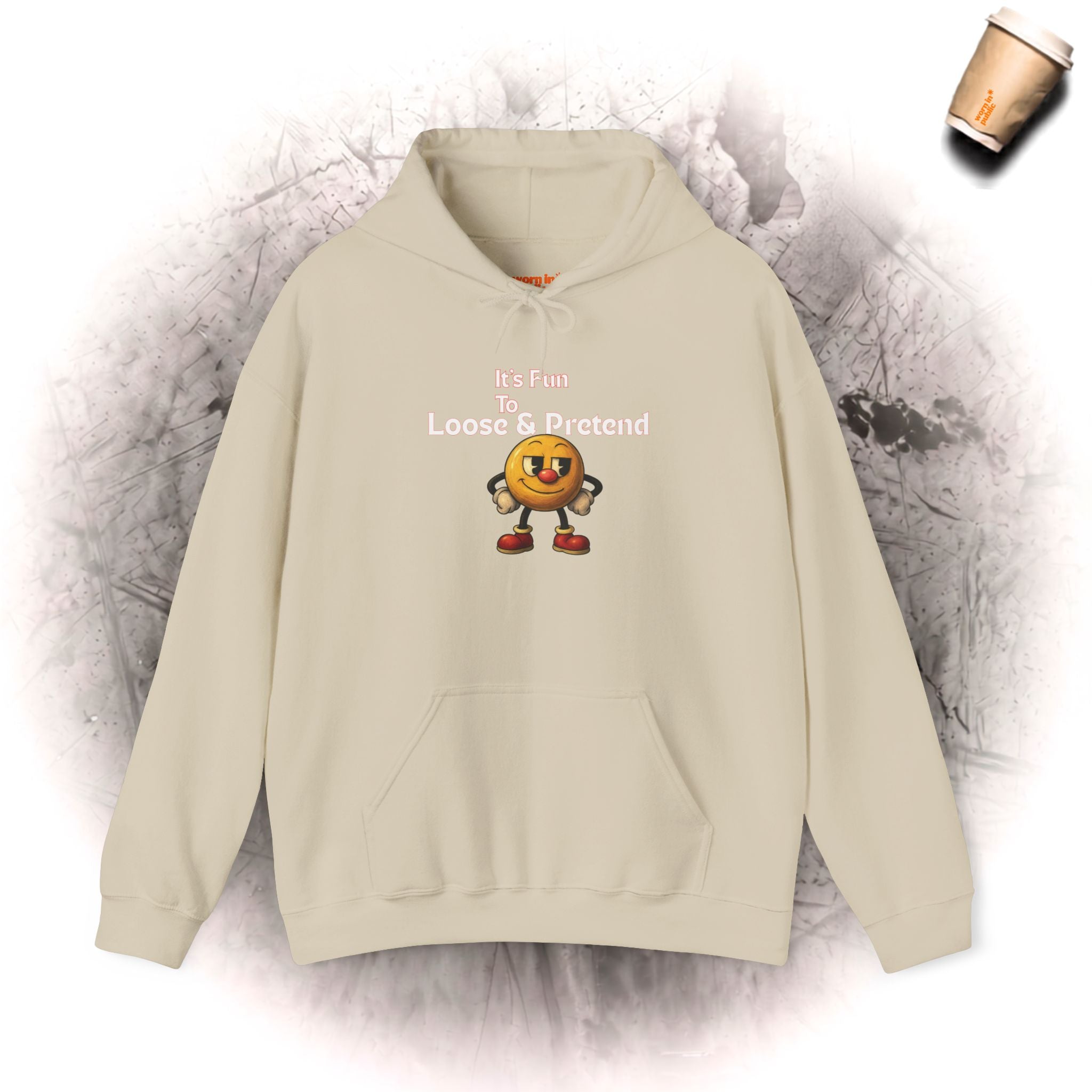 It's Fun to Loose & Pretend Hoodie | Smiley Emoji Grafik-Sweatshirt