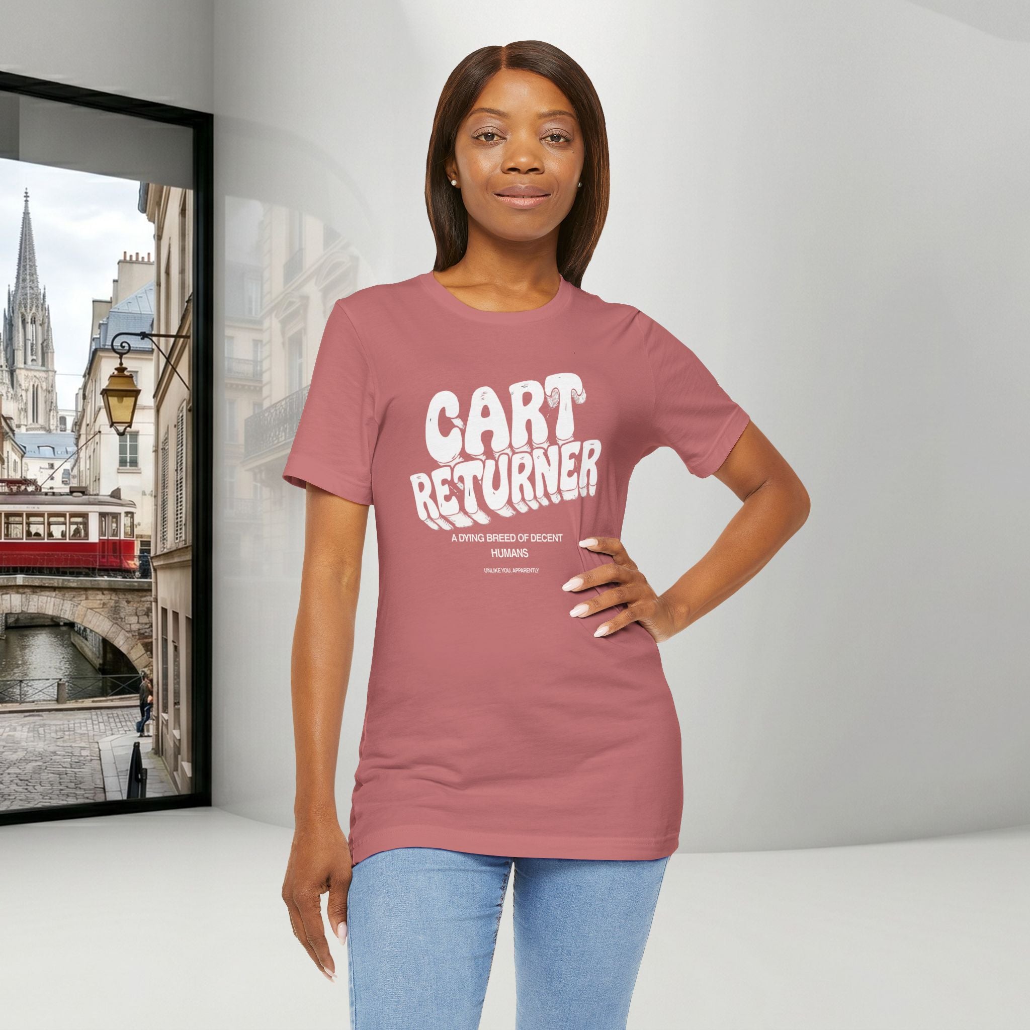 Cart Returner T-Shirt | Funny Grocery Store Humor Tee for Good People