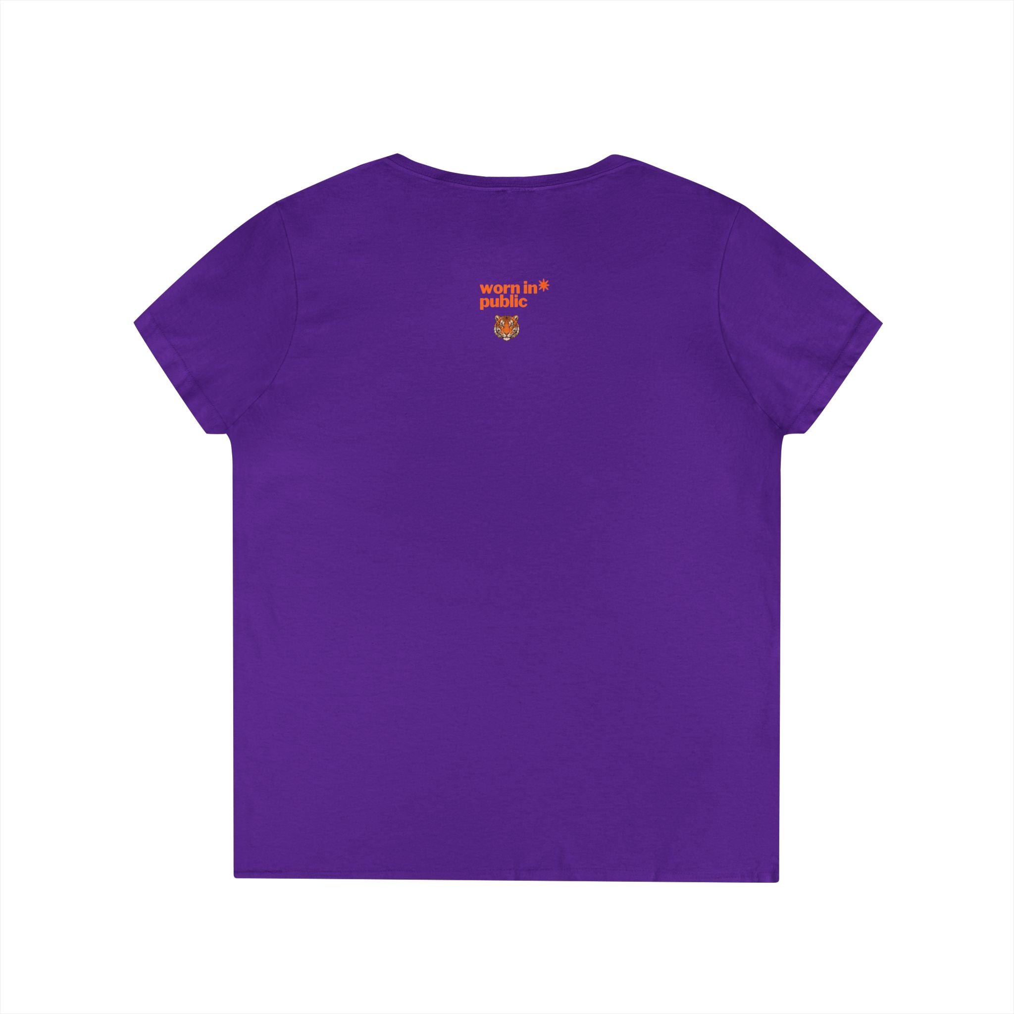 Kitten or Tiger? V-Neck T-Shirt | Cute Cat Illustration Pastel Graphic Tee
