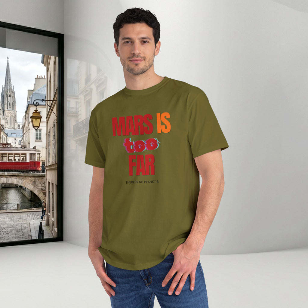 Mars Is Too Far ORGANIC T-Shirt — Retro Space Graphic Tee