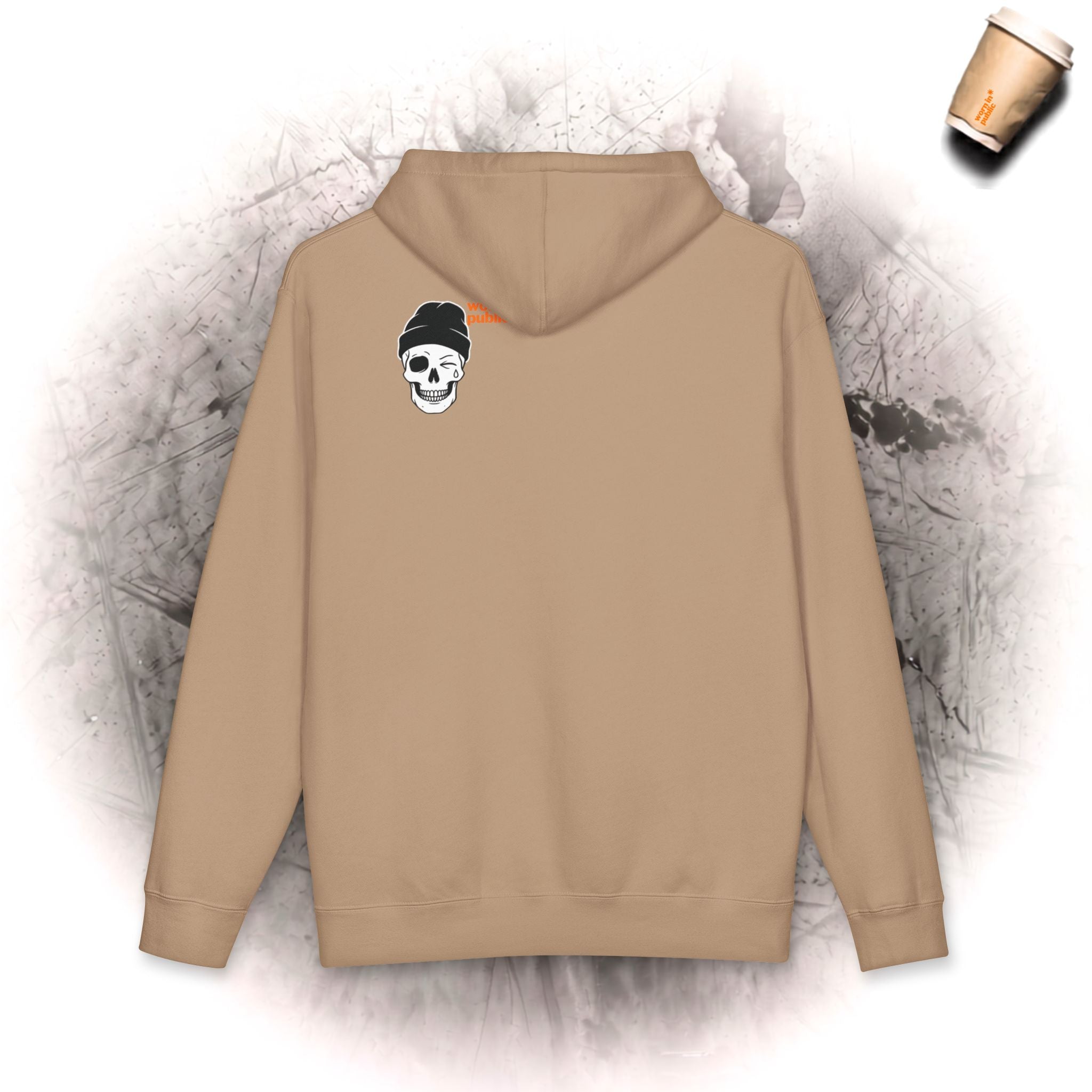 Too Tired To Care Totenkopf-Kapuzenpulli | Lustiges sarkastisches Grafik-Sweatshirt für Erschöpfte