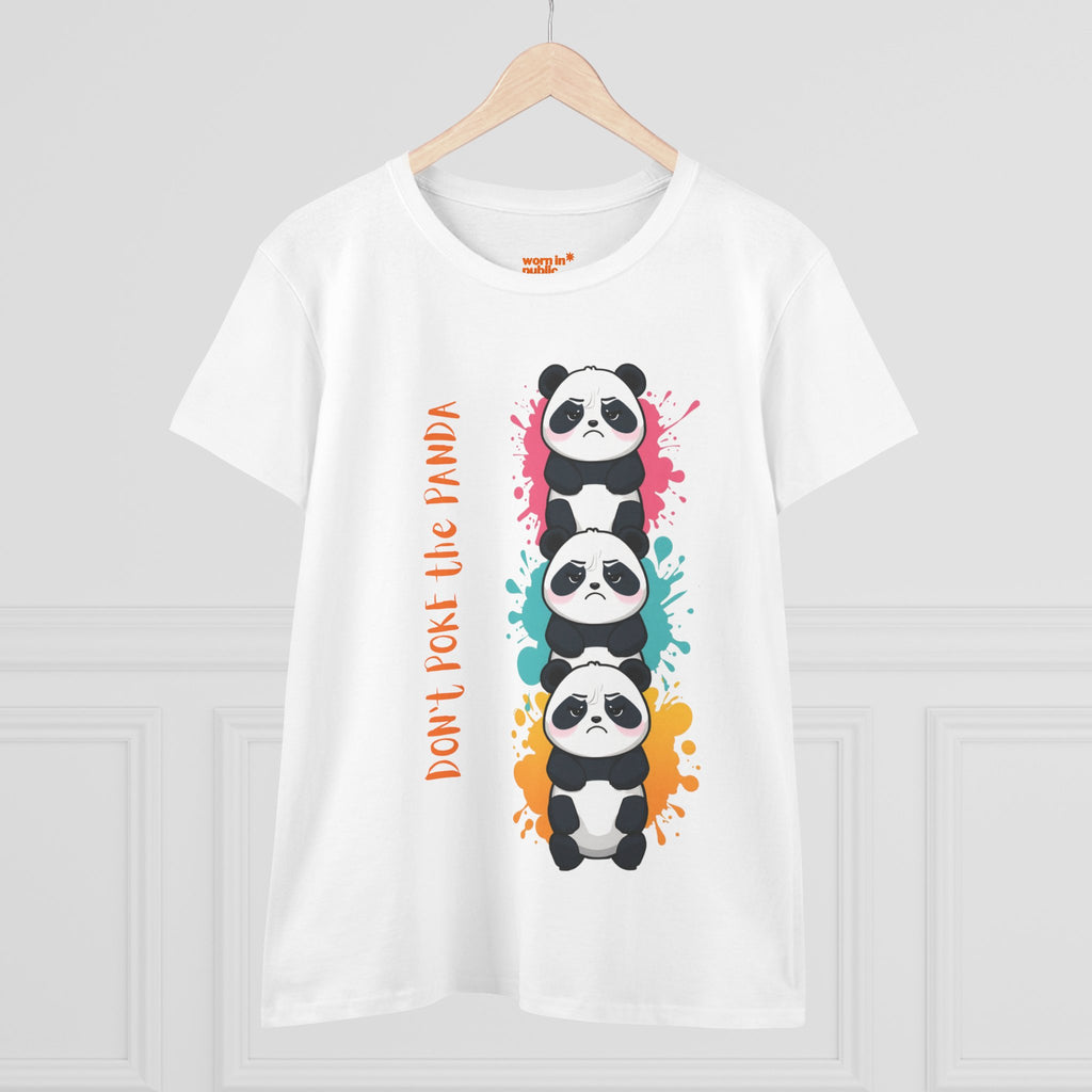 Don't Poke the Panda Women's T-Shirt | Cute Panda Stack Graphic Tee