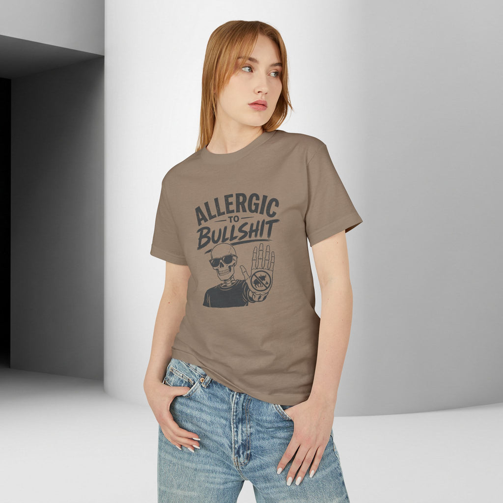 Allergic to Bullshit Unisex Tee — Graphic Skull Hand Tee