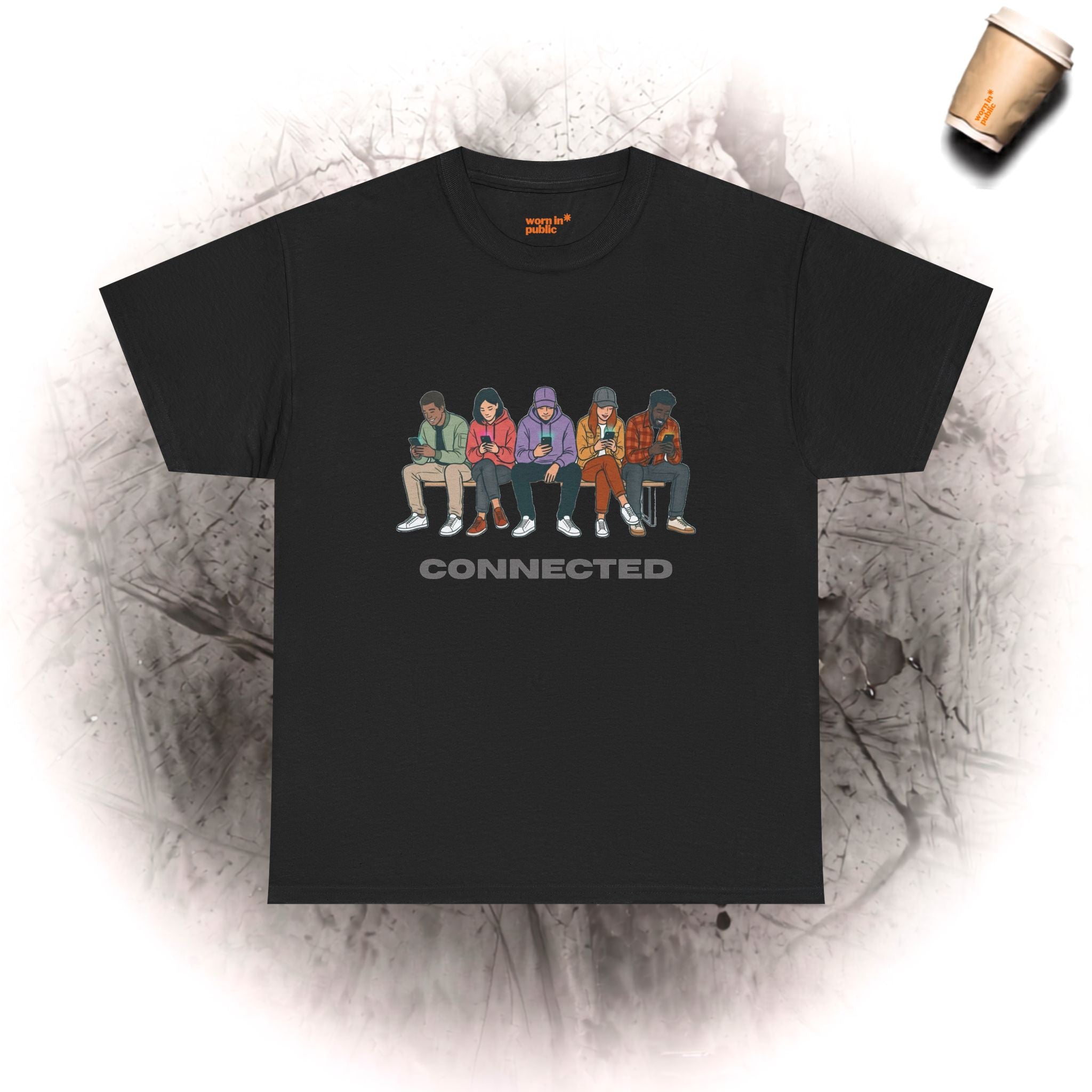 Connected Friends Graphic Tee – Casual Unisex Crewneck Shirt