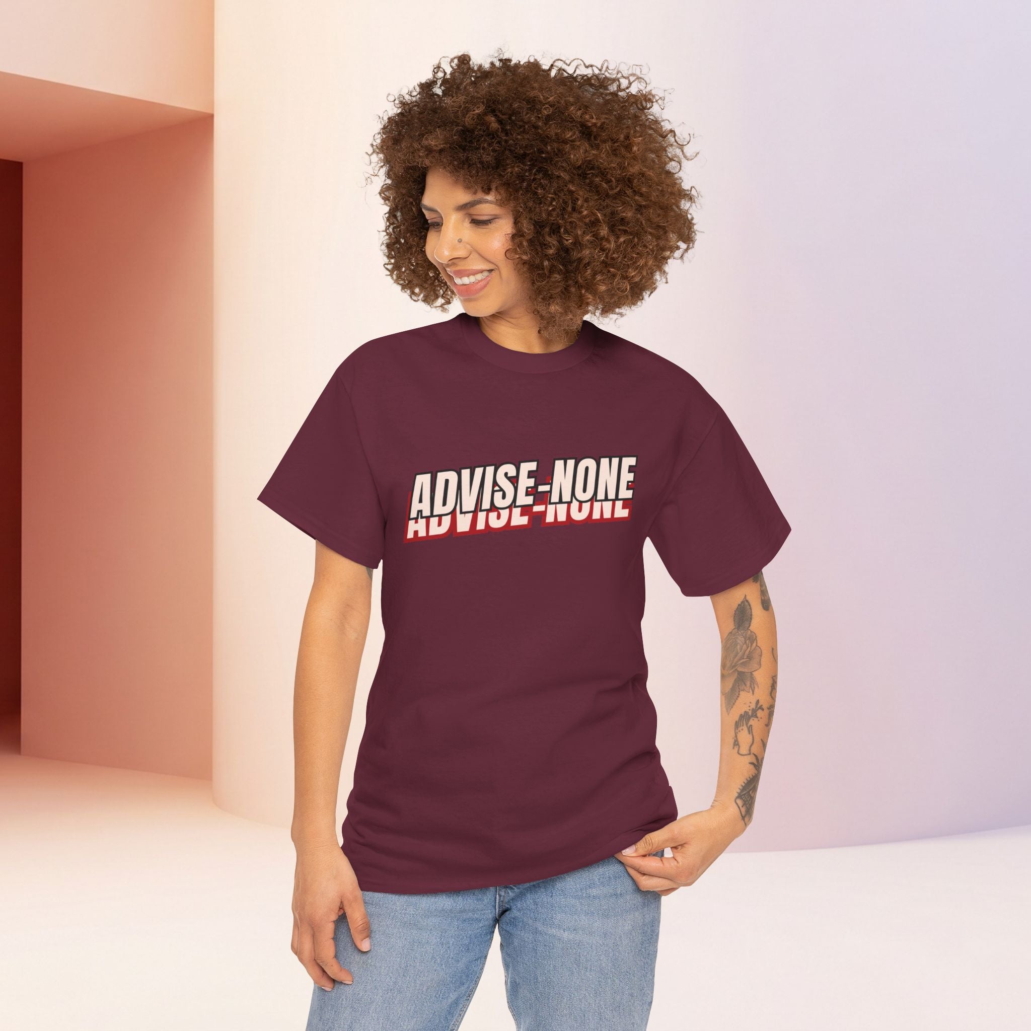 Advise None | Retro Slanted Unisex Graphic Tee