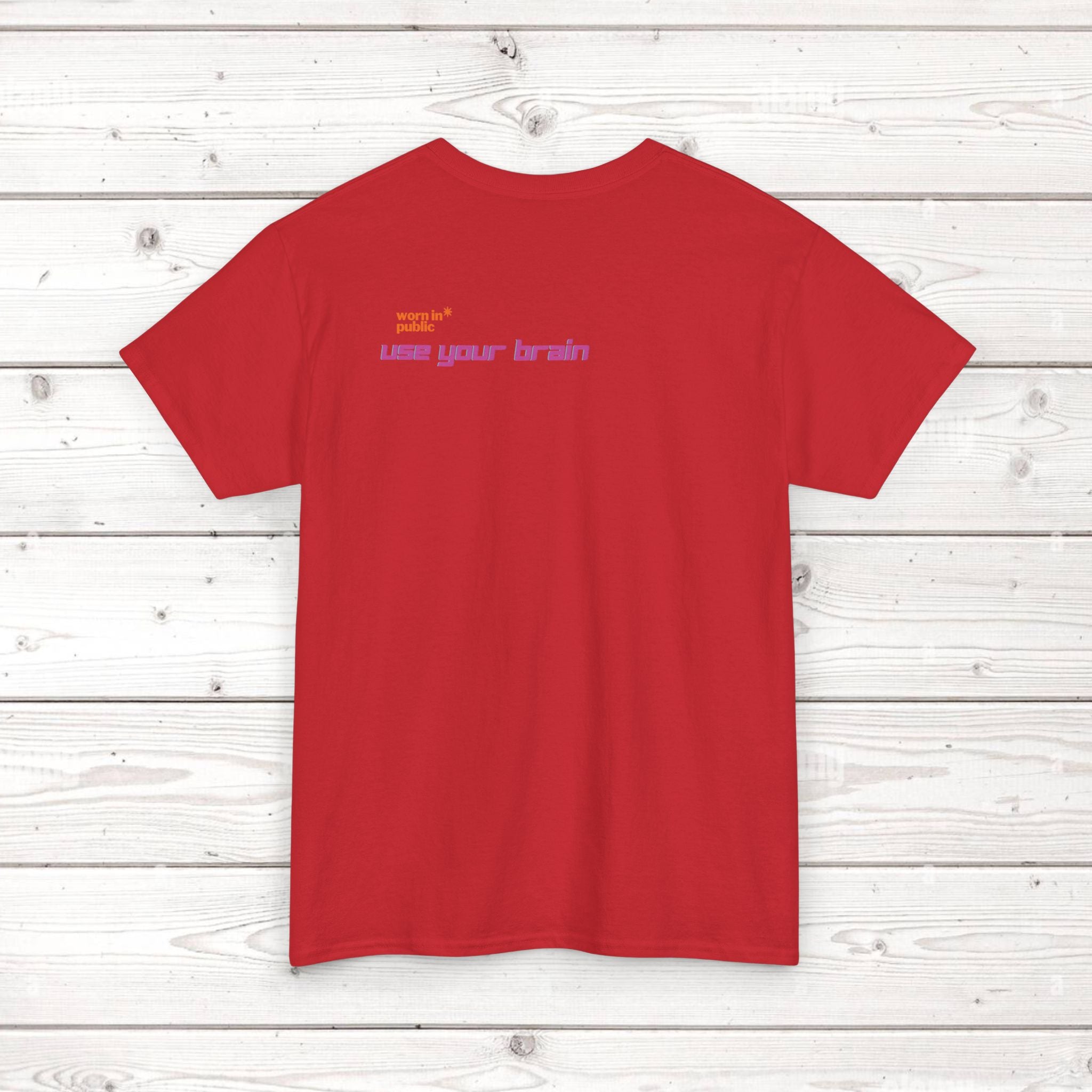 Brain User or Abuser GEN Z Unisex Tee — Retro Cyberpunk "Use Your Brain" Graphic T-Shirt