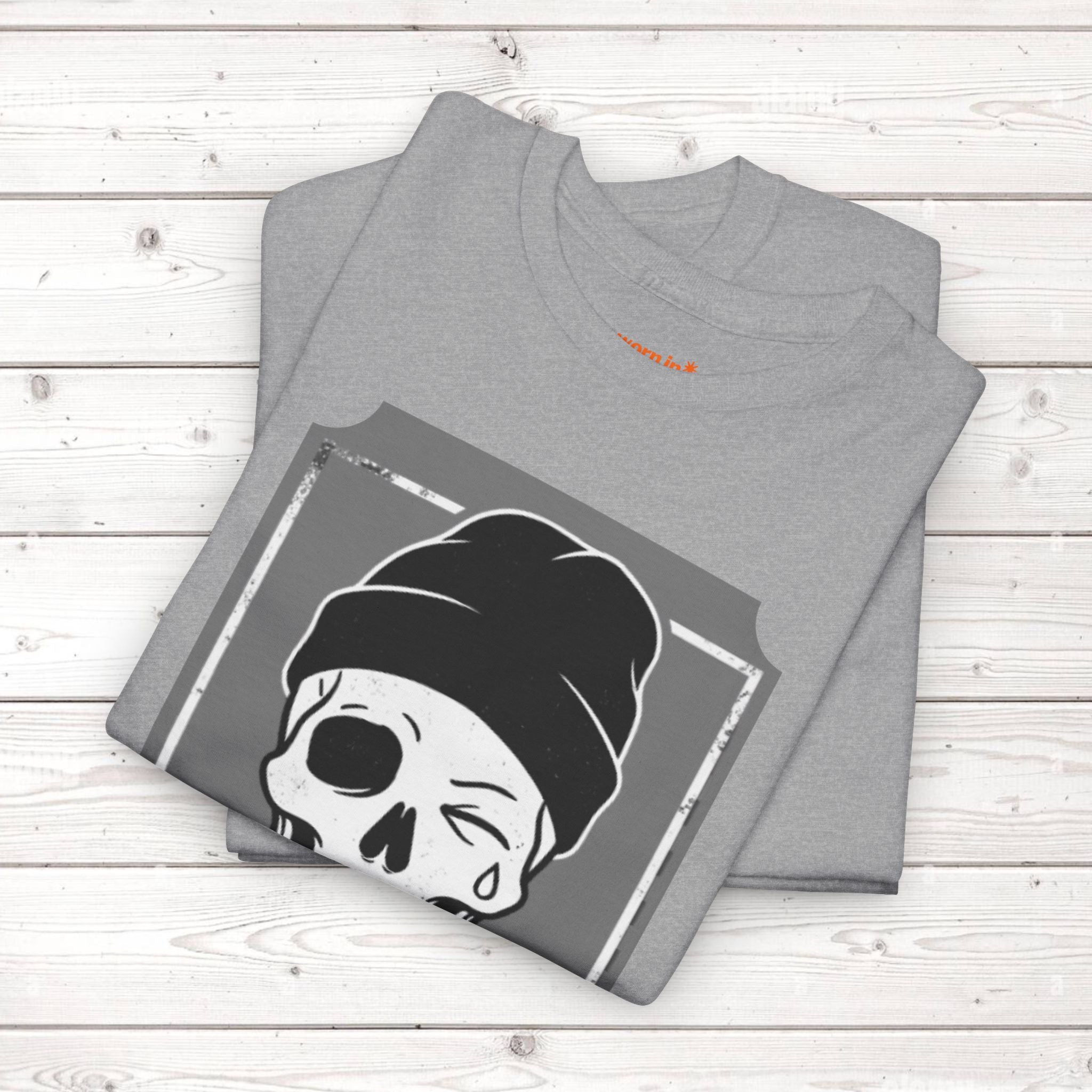 Too Tired To Care Skull T-Shirt | Funny Sarcastic Graphic Tee for the Exhausted