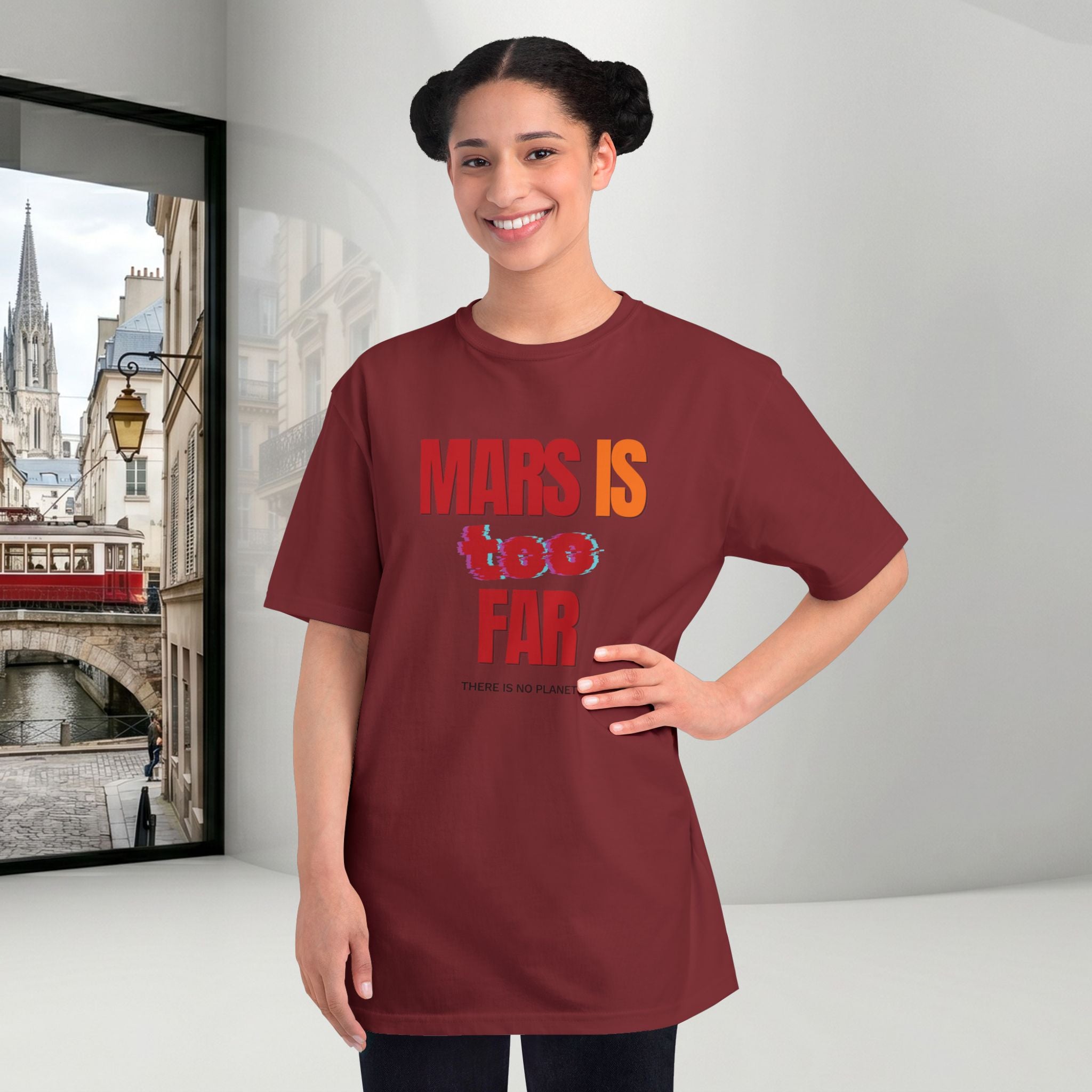 Mars Is Too Far ORGANIC T-Shirt — Retro Space Graphic Tee