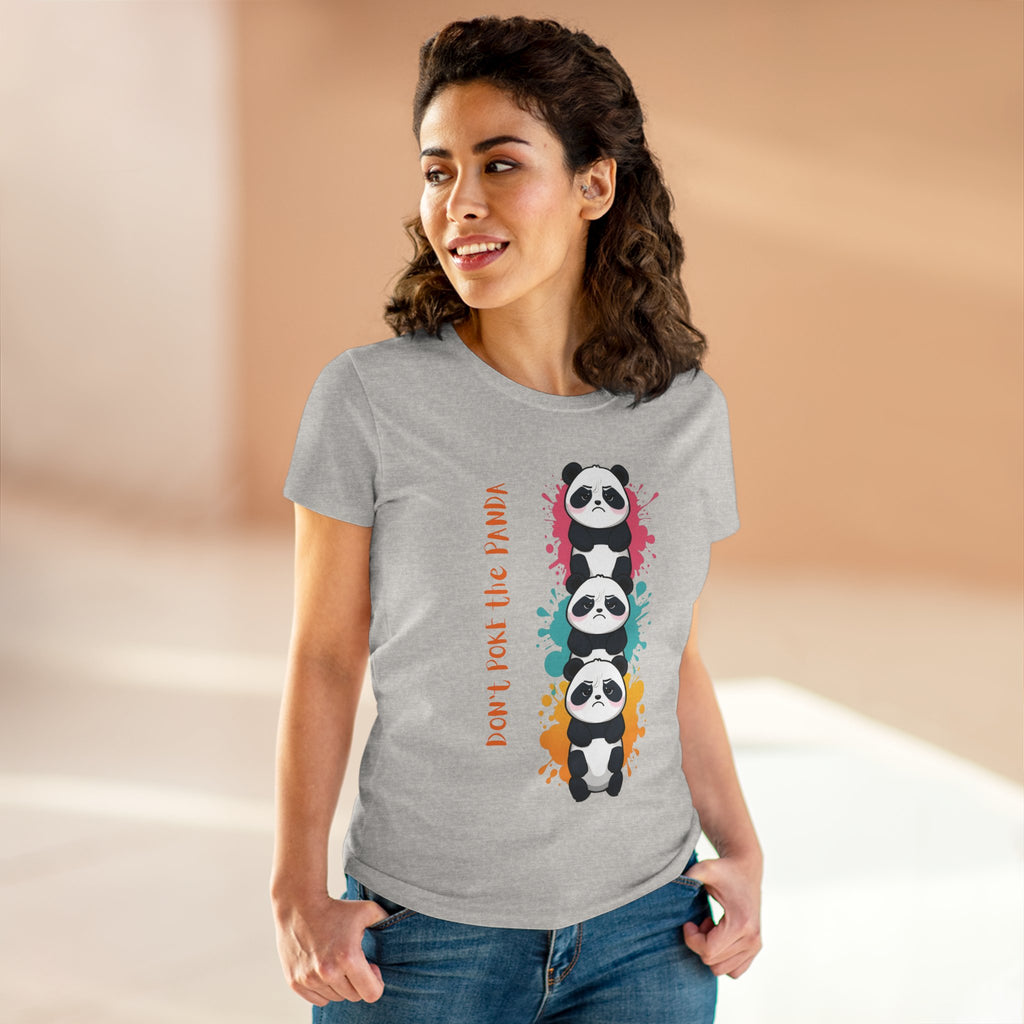 Don't Poke the Panda Women's T-Shirt | Cute Panda Stack Graphic Tee