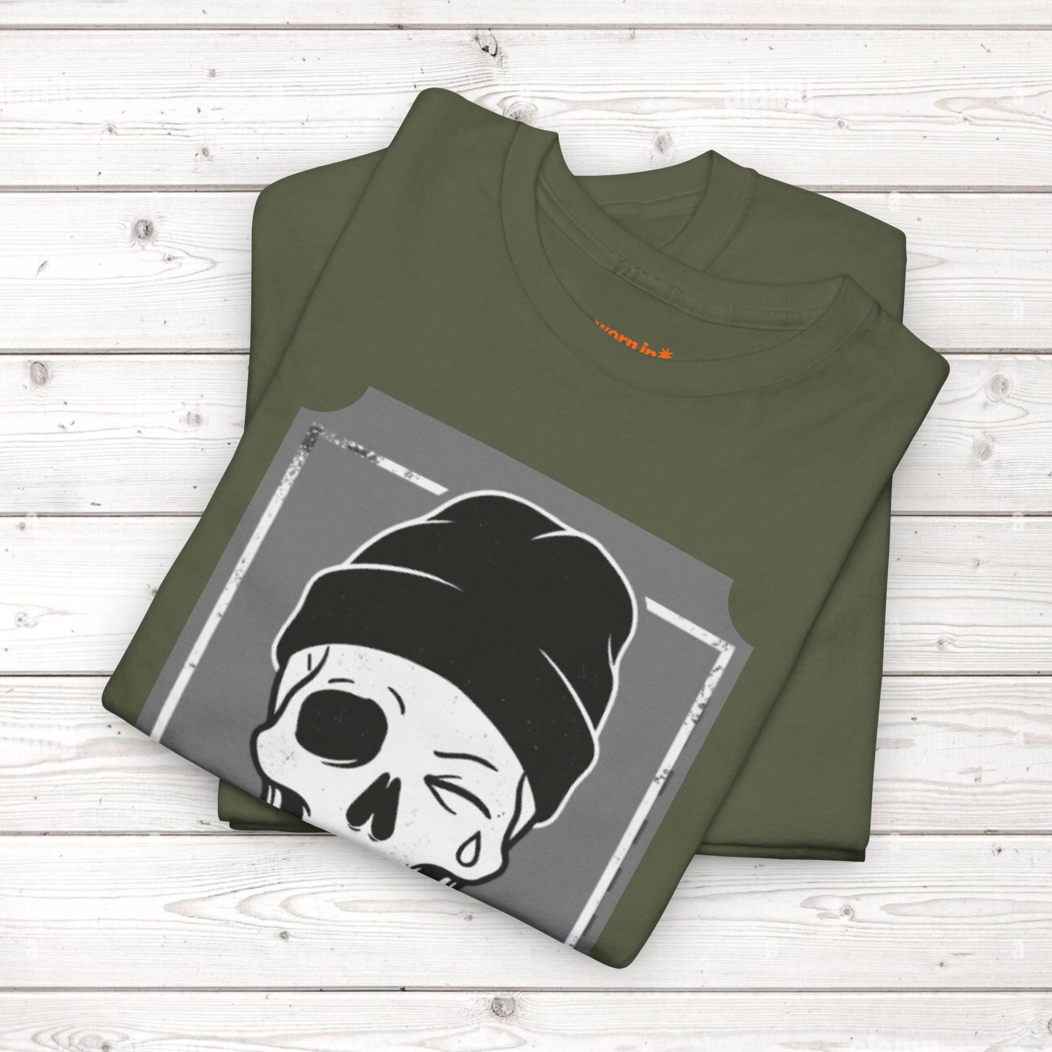 Too Tired To Care Skull T-Shirt | Funny Sarcastic Graphic Tee for the Exhausted