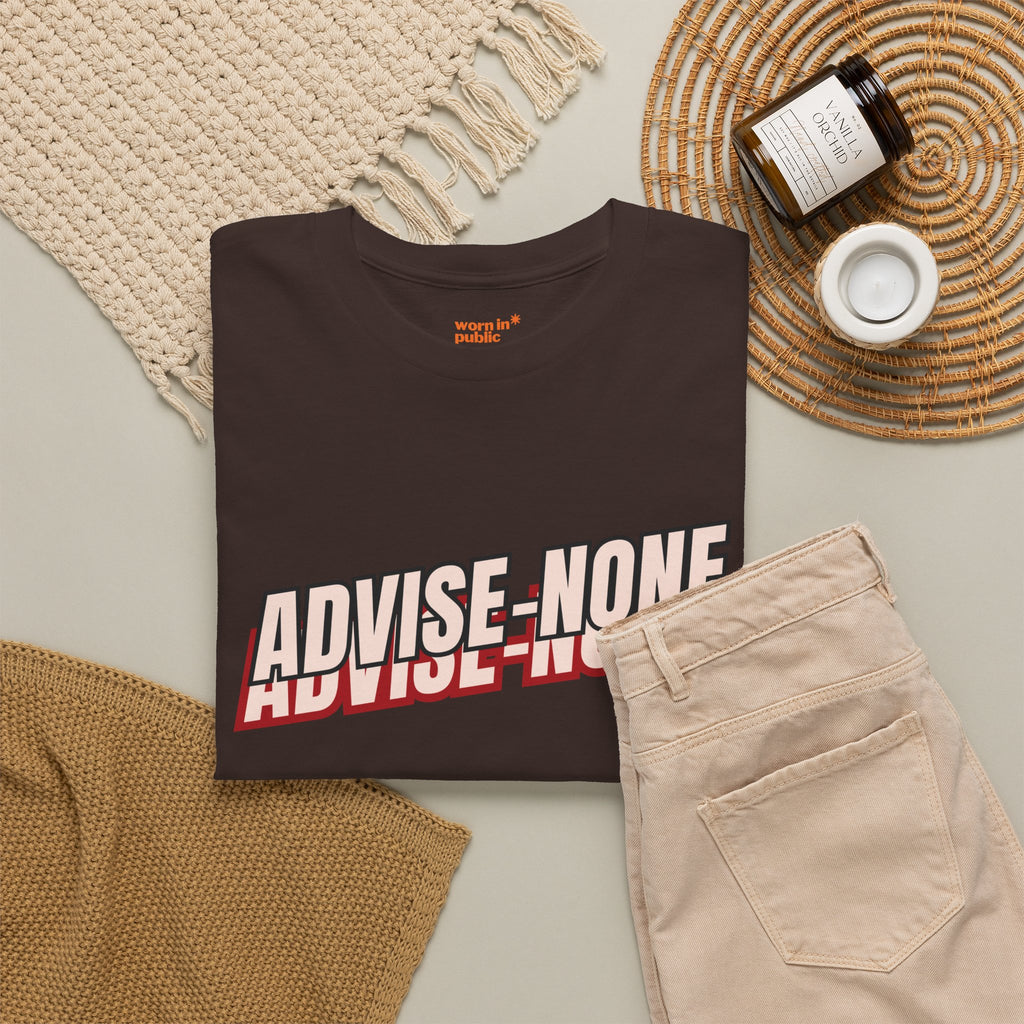 Advise None | Retro Slanted Unisex Graphic Tee