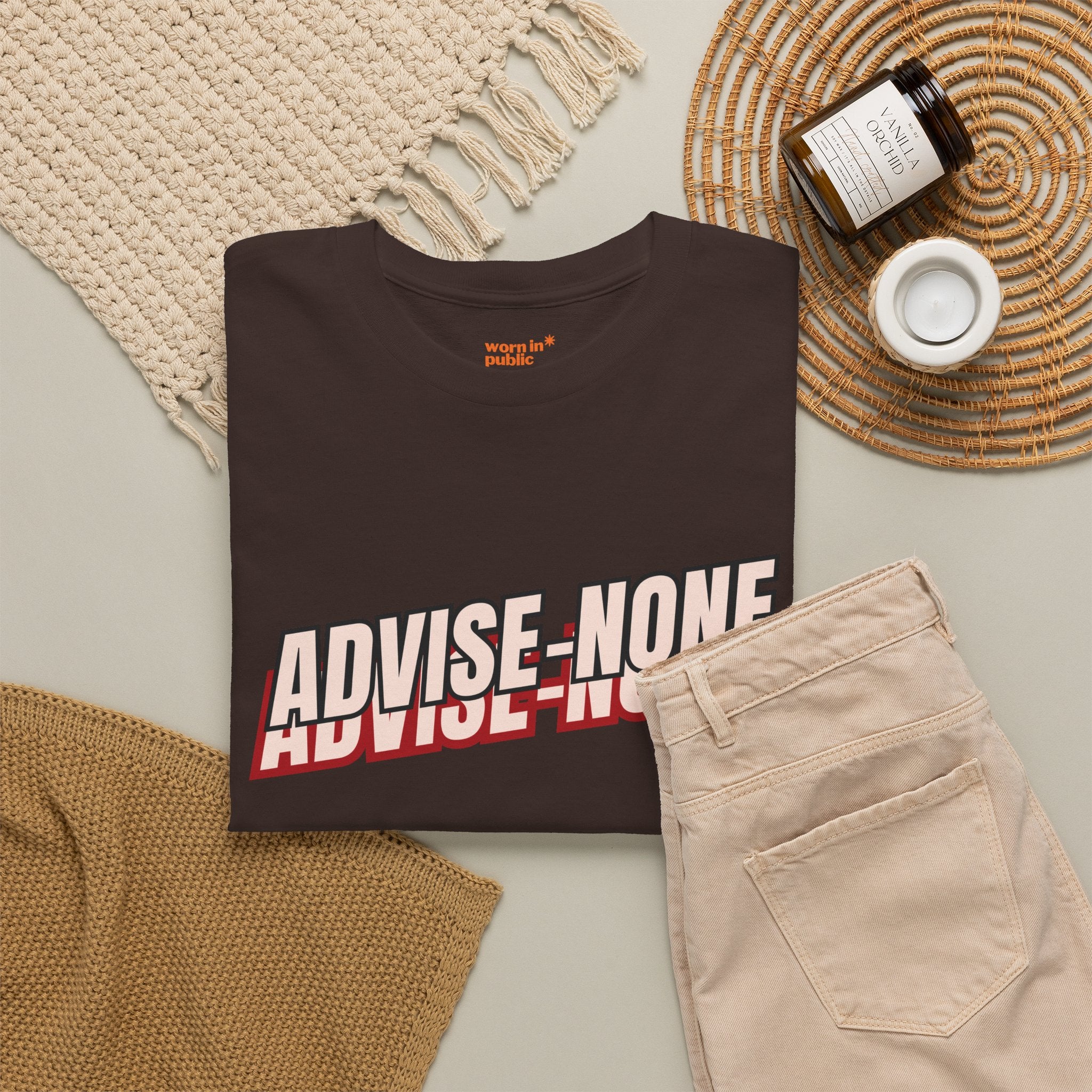 Advise None | Retro Slanted Unisex Graphic Tee