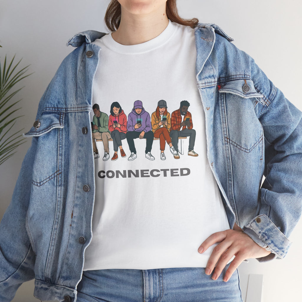 Connected Friends Graphic Tee – Casual Unisex Crewneck Shirt