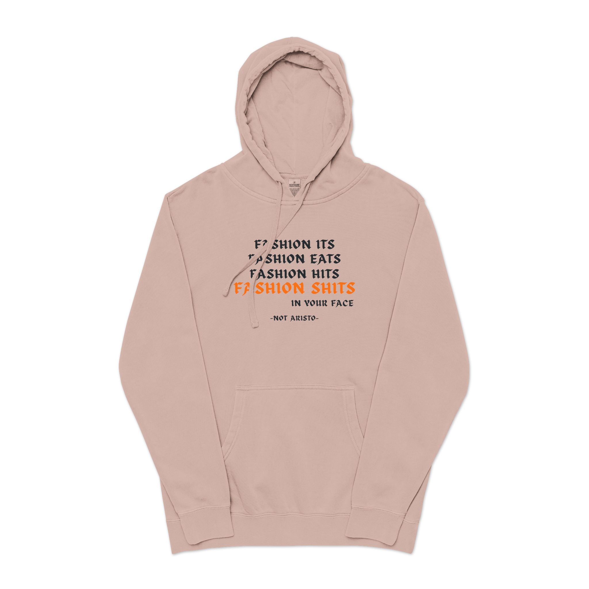Fashion SHITS Hoodie | Minimal 'Crate' Graphic Pullover in Vintage Wash