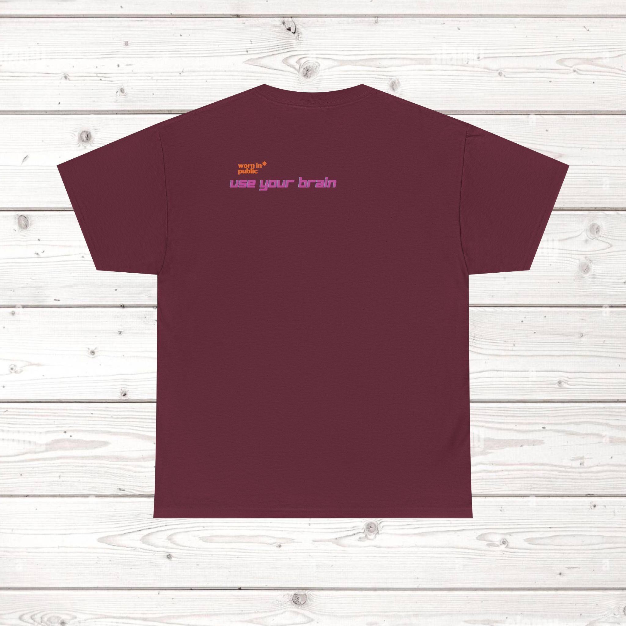Brain User or Abuser GEN Z Unisex Tee — Retro Cyberpunk "Use Your Brain" Graphic T-Shirt