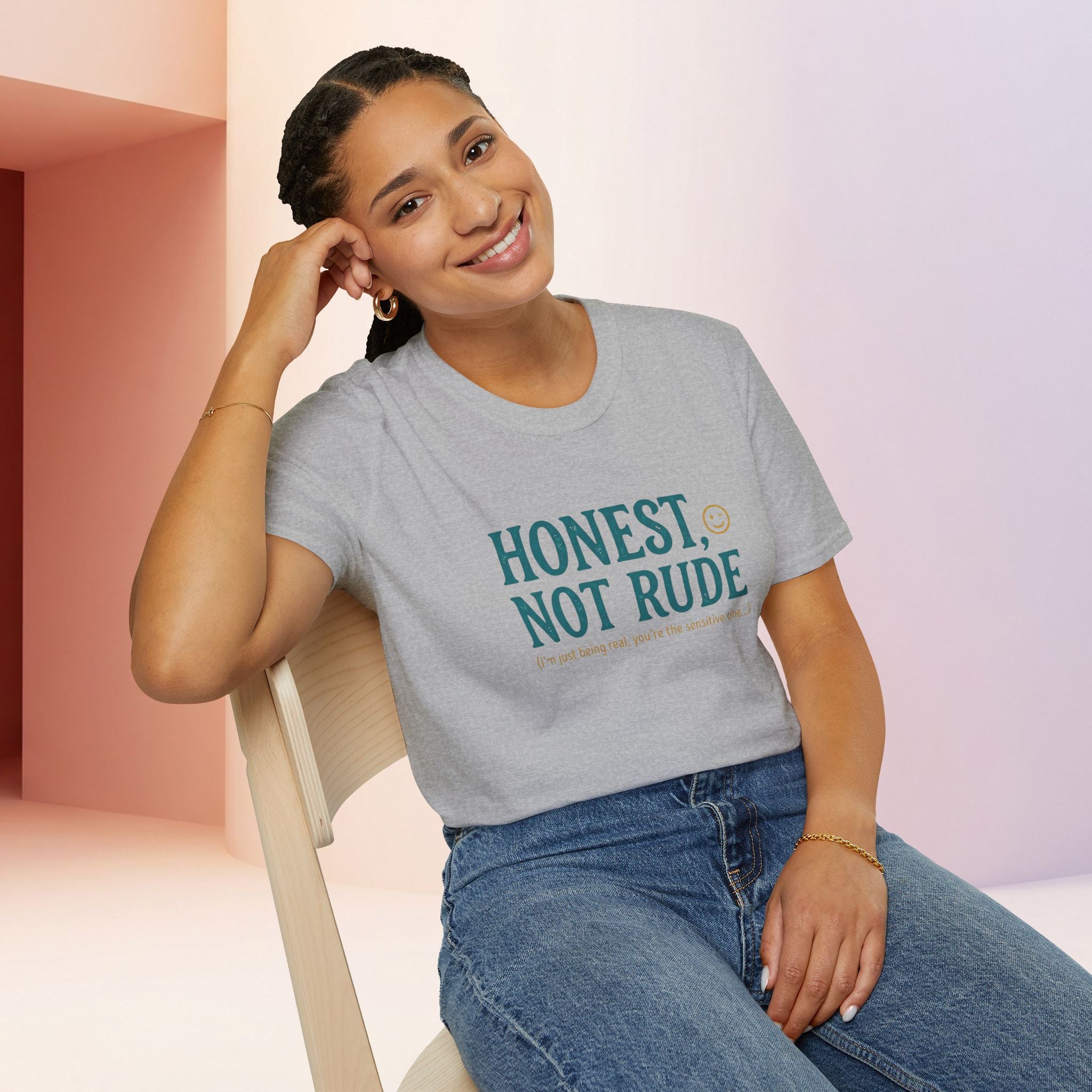Honest Not Rude | Funny Sarcastic Unisex Graphic Tee for Real Talk