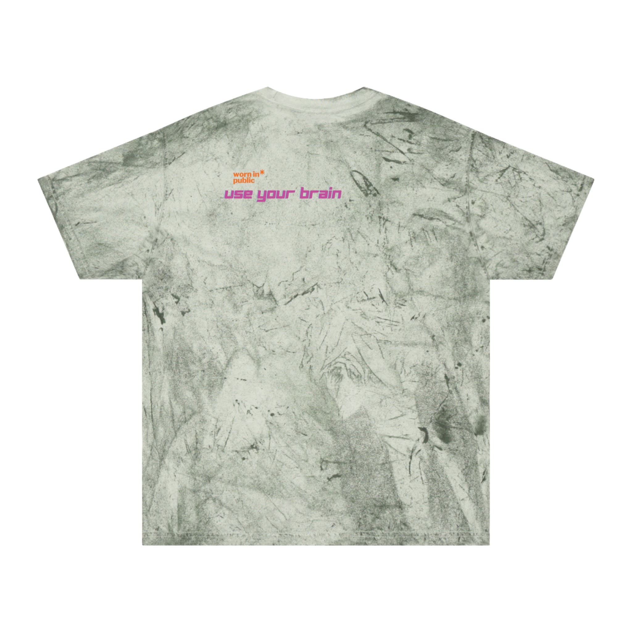 Brain User or Abuser GEN Z Premium Washed Graphic Tee — Retro Vaporwave 'Use Your Brain' Tie-Dye Shirt