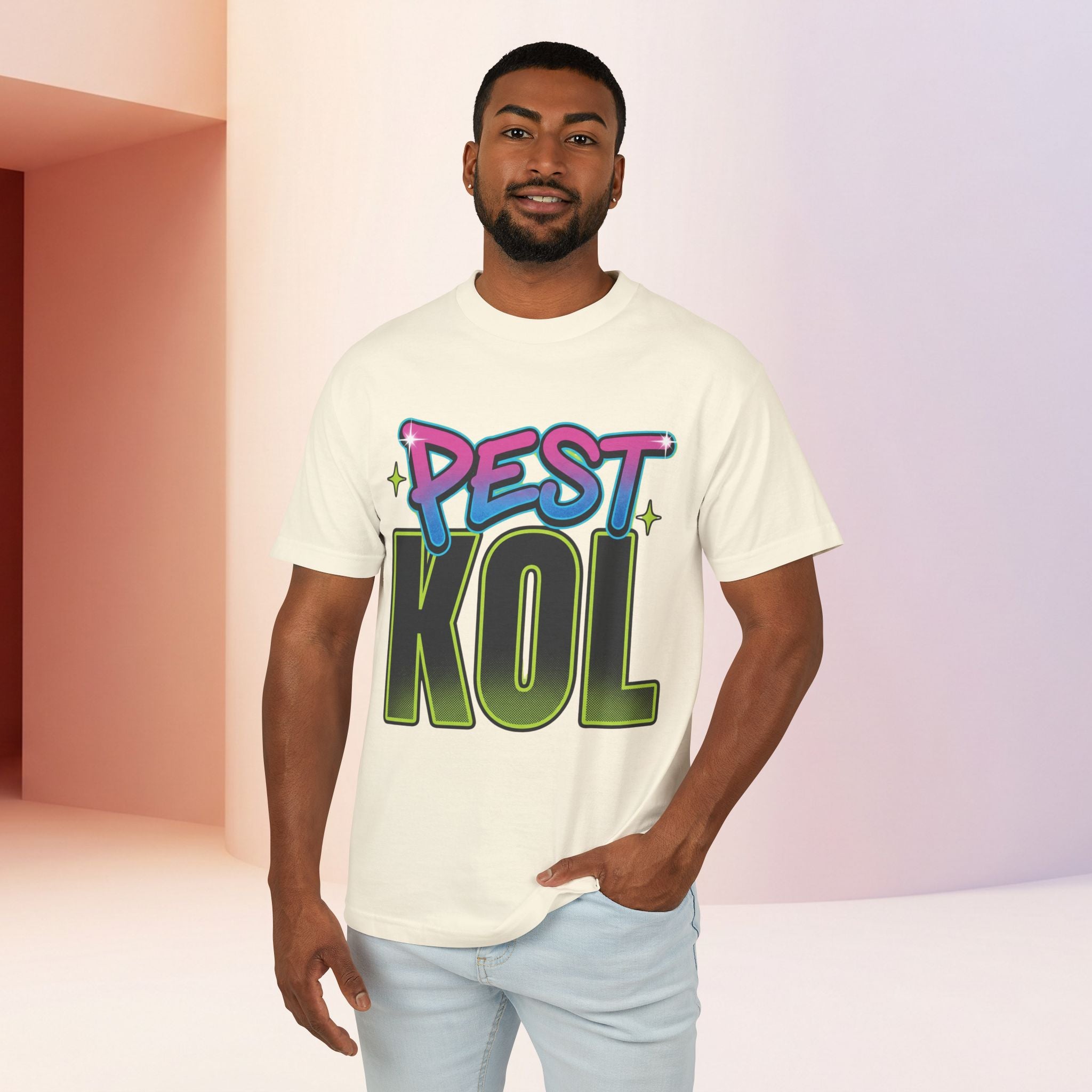 Pest Kol | Retro Unisex Streetwear Graphic Tee with Bold Lettering