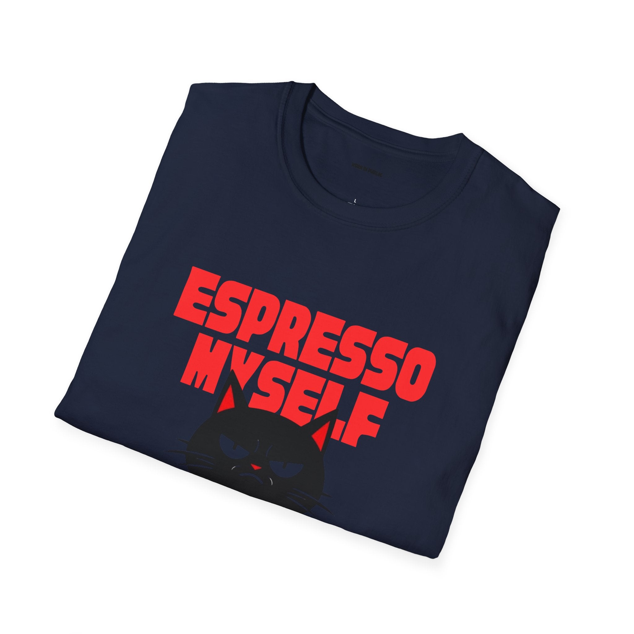 Espresso Myself Cat T-Shirt | Funny Coffee Addict Graphic Tee