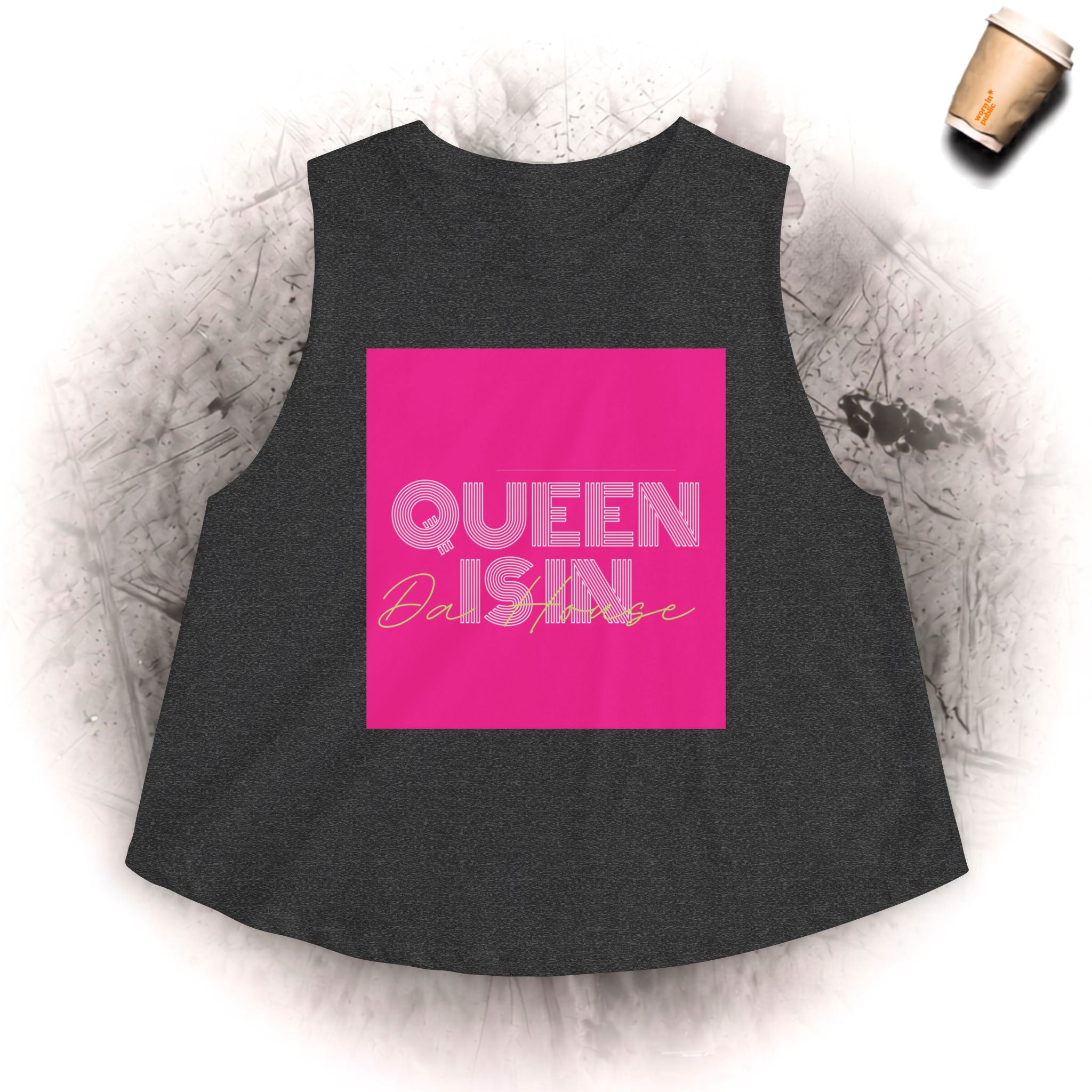 Queen Is In Da House Crop Top | Lustiges, auffälliges Grafik-Oberteil