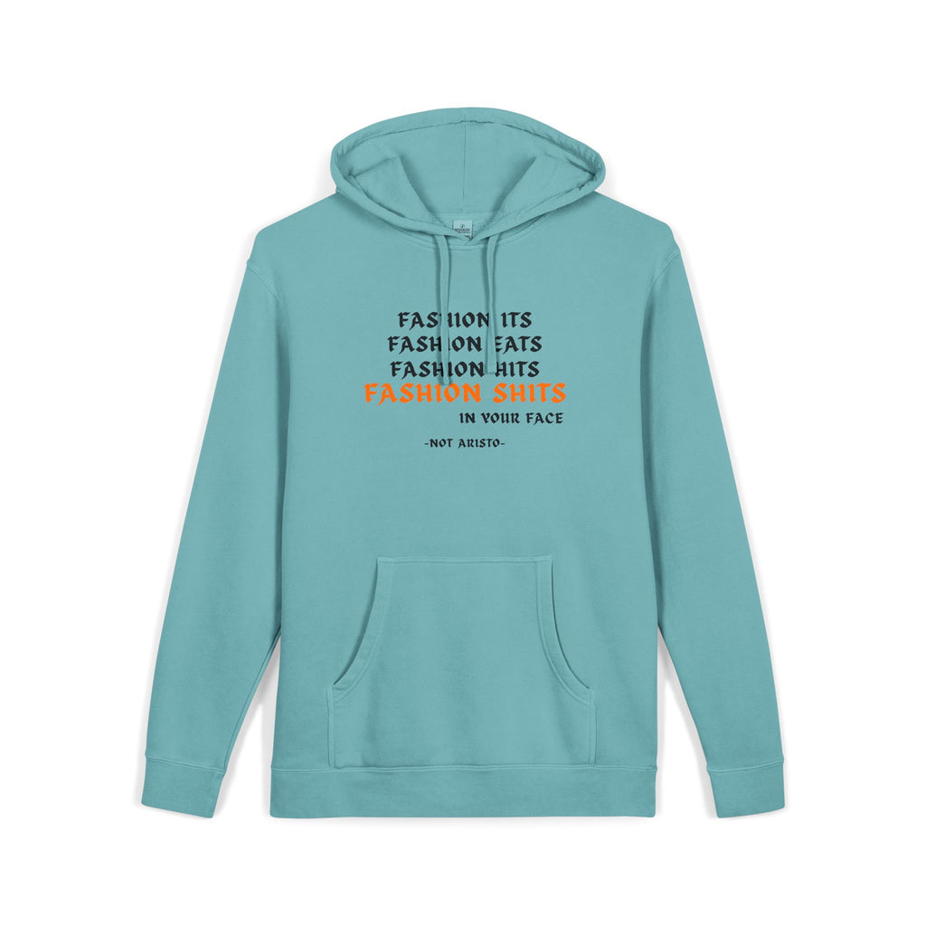 Fashion SHITS Hoodie | Minimal 'Crate' Graphic Pullover in Vintage Wash