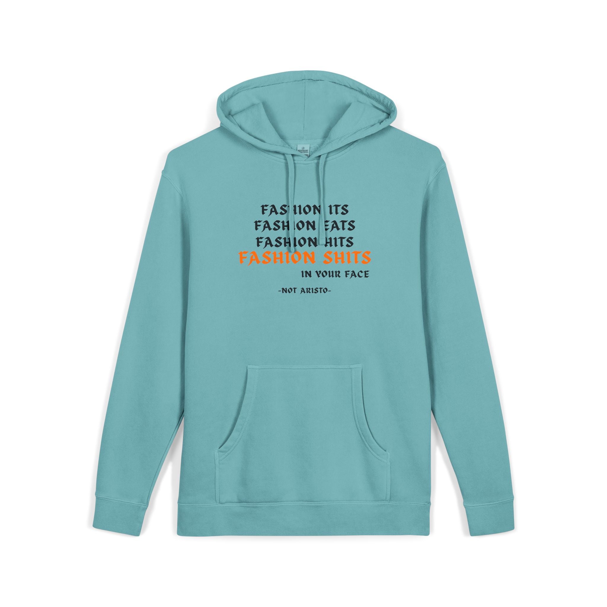 Fashion SHITS Hoodie | Minimal 'Crate' Graphic Pullover in Vintage Wash