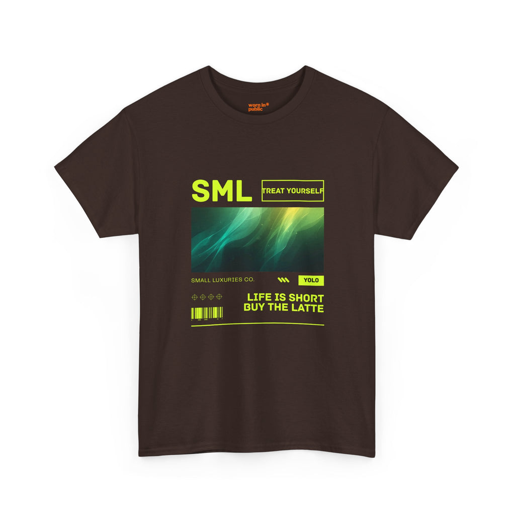 Luxuries of Life Neon Abstract Wave T-Shirt | Barcode Graphic Tee